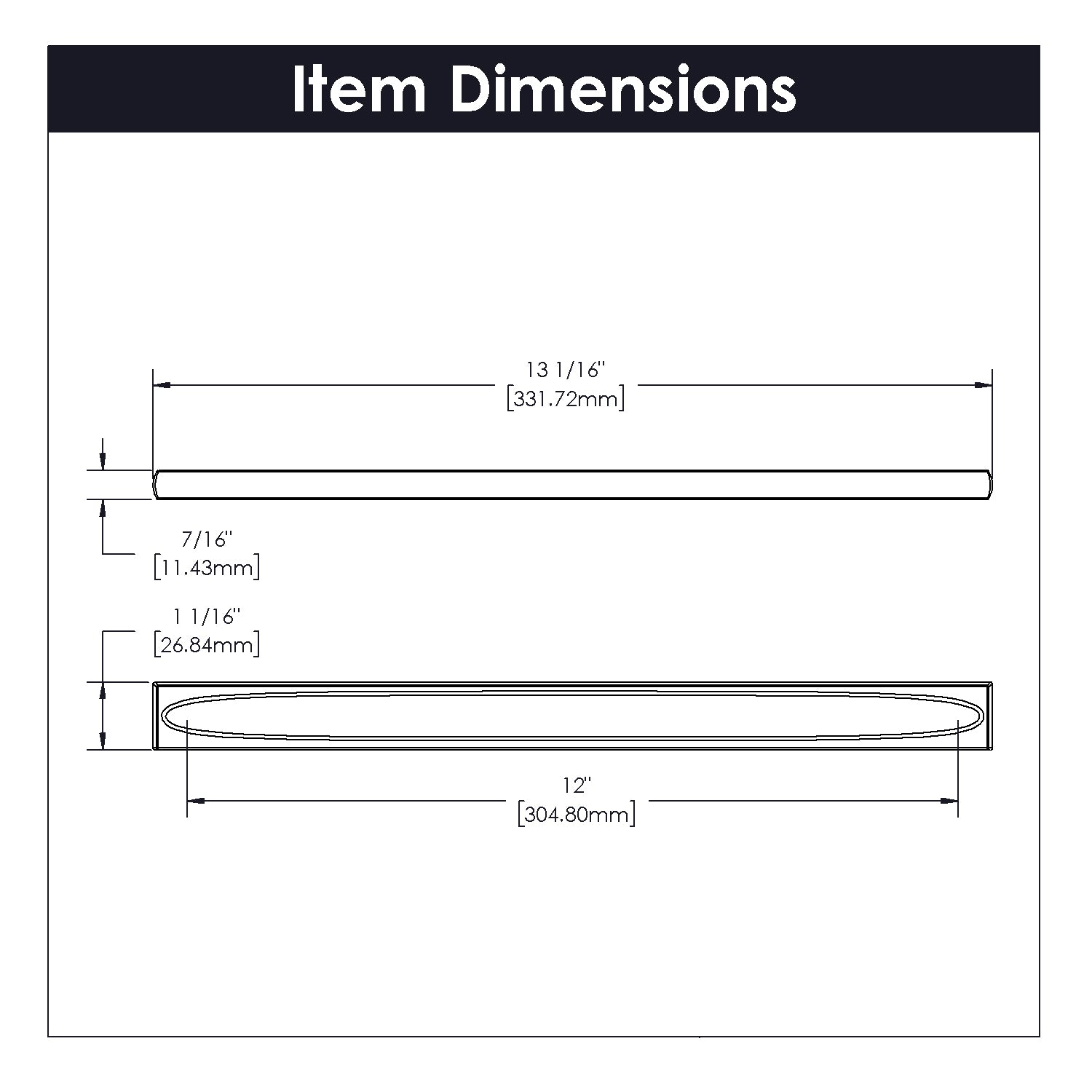 Belwith 12 Inch Center to Center Ingot Pull (B075645)