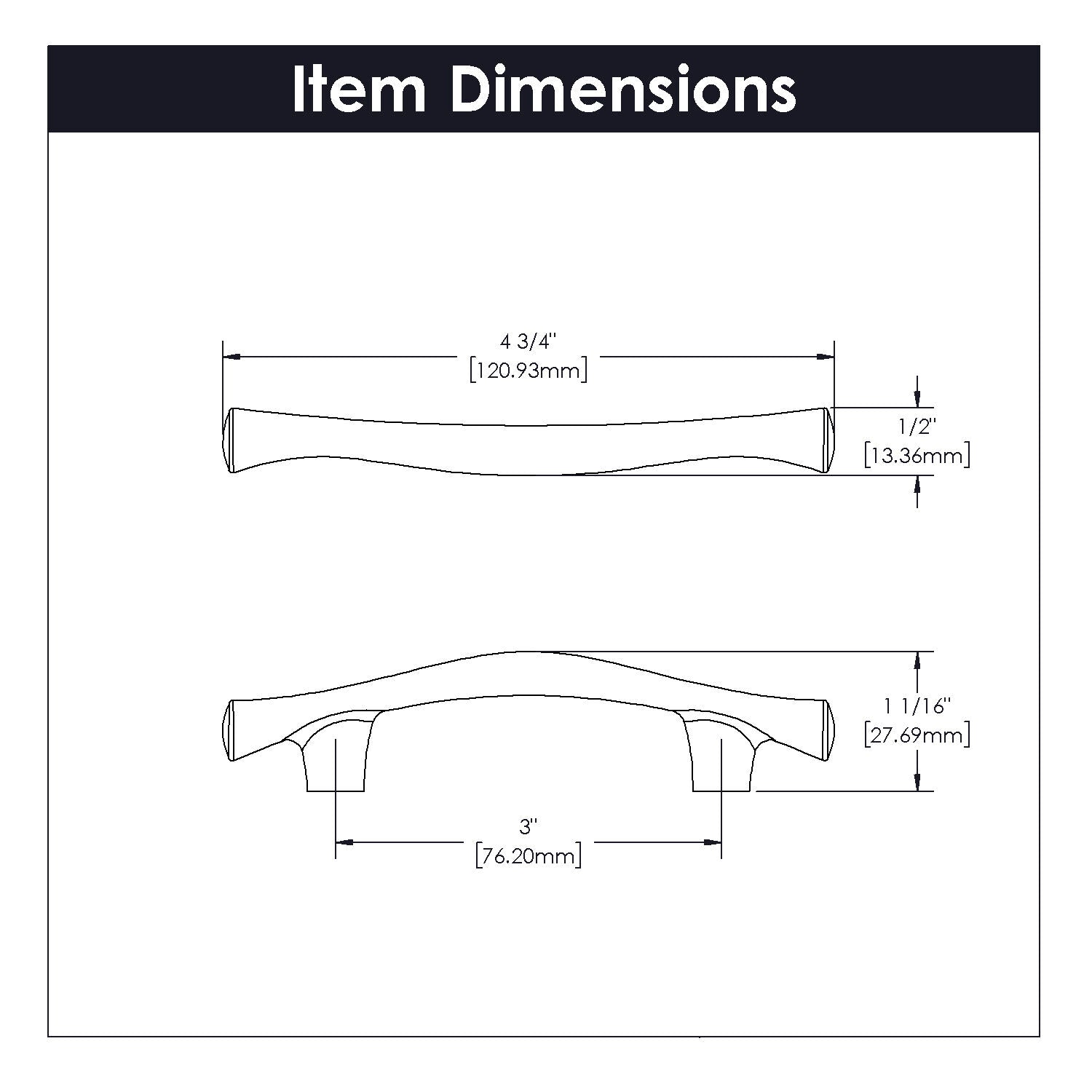 Belwith 3 Inch Center to Center Olivet Pull (B076037)