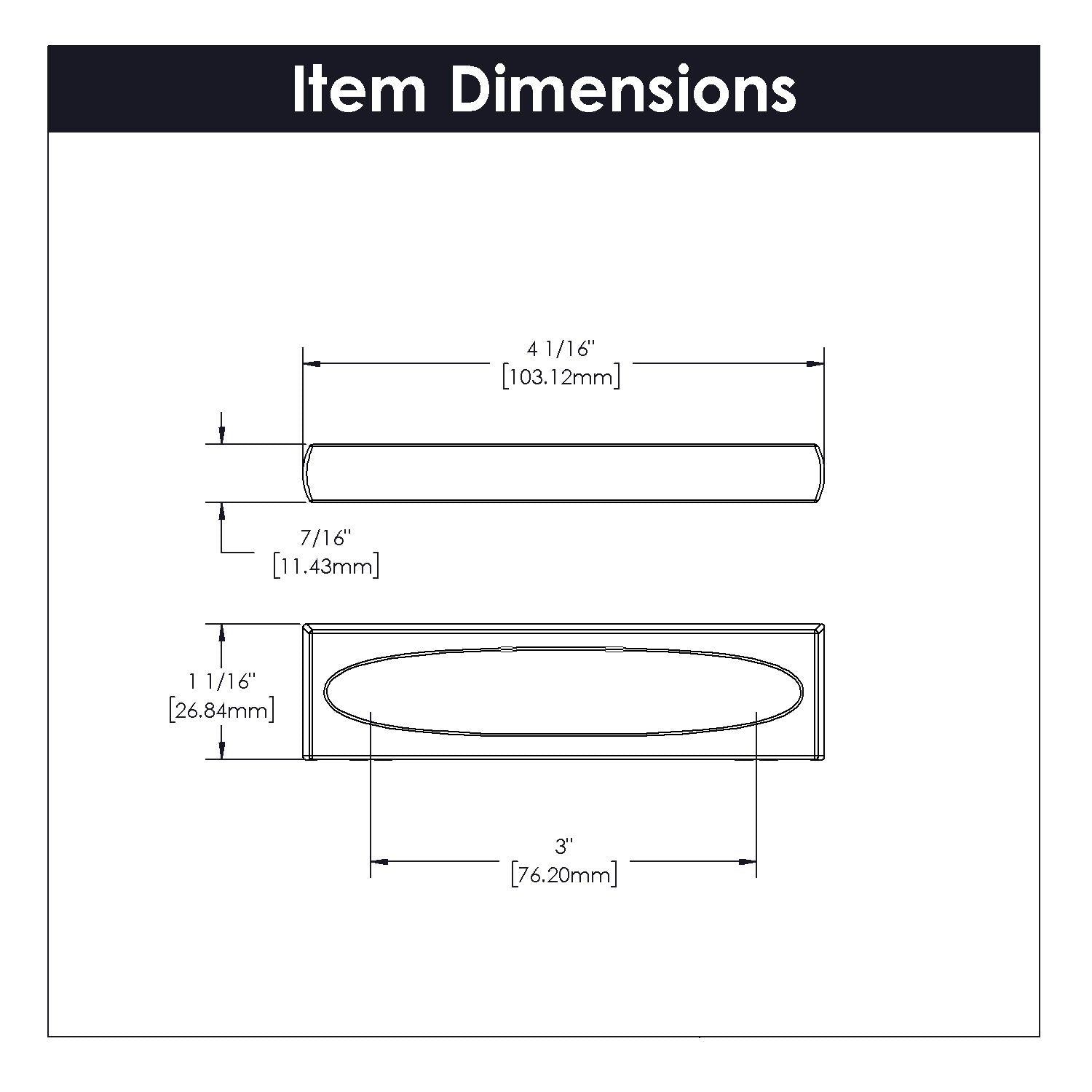 Belwith 3 Inch Center to Center Ingot Pull (B076041)