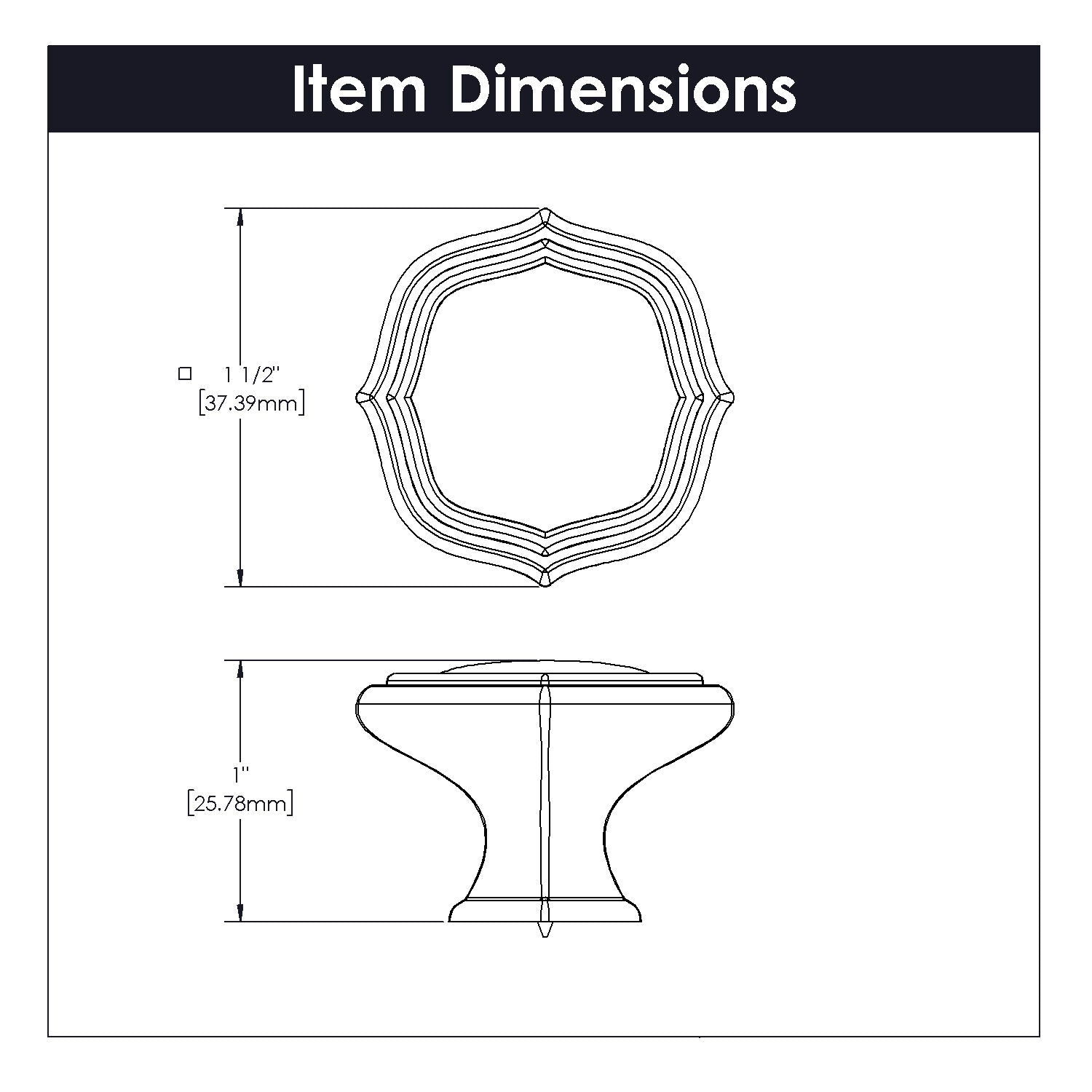Belwith 1-1/2 Inch Diameter Trellis Knob (B076137)
