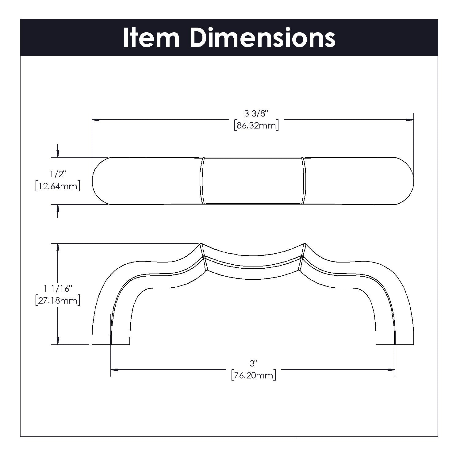 Belwith 3 Inch Center to Center Trellis Pull (B076139)