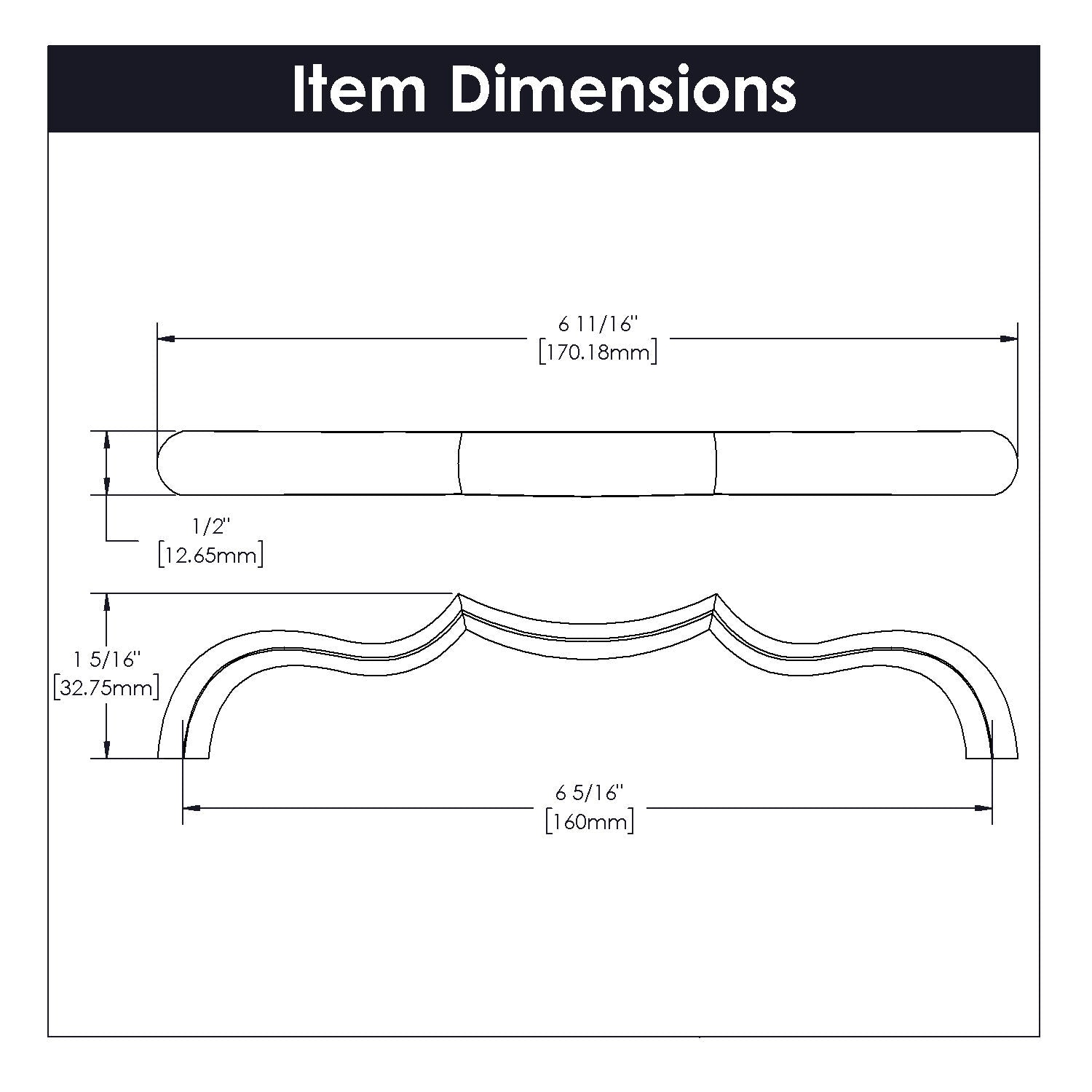 Belwith 6-5/16 Inch (160mm) Center to Center Trellis Pull (B076142)