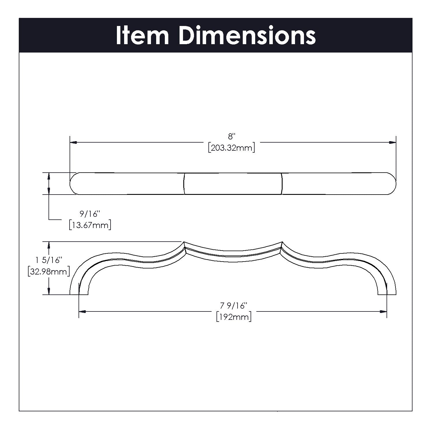 Belwith 7-9/16 Inch (192mm) Center to Center Trellis Pull (B076143)