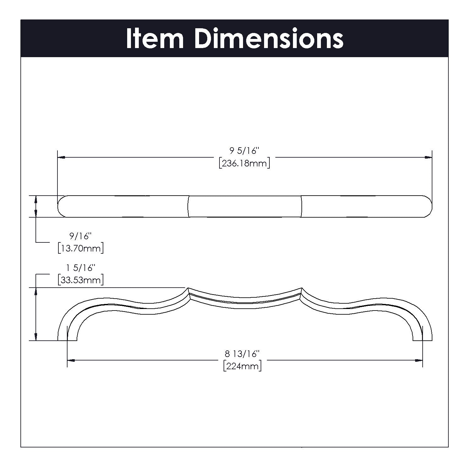 Belwith 8-13/16 Inch (224mm) Center to Center Trellis Pull (B076144)
