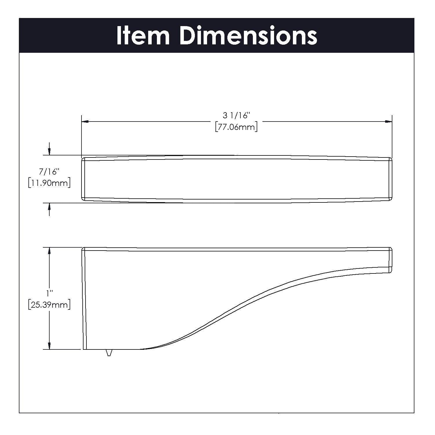 Belwith 3 Inch x 1/2 Inch Channel Knob (B076147)