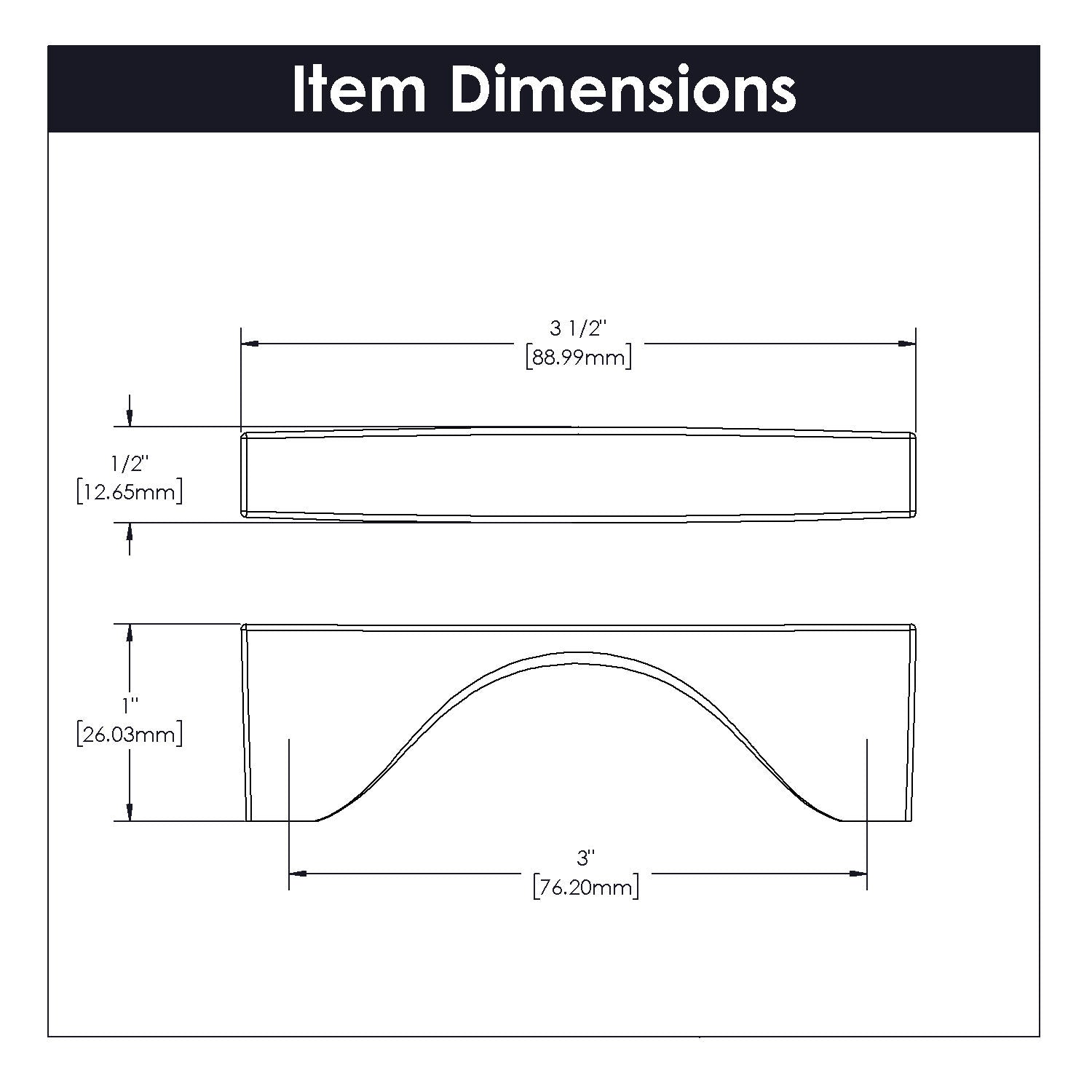 Belwith 3 Inch Center to Center Channel Pull (B076148)