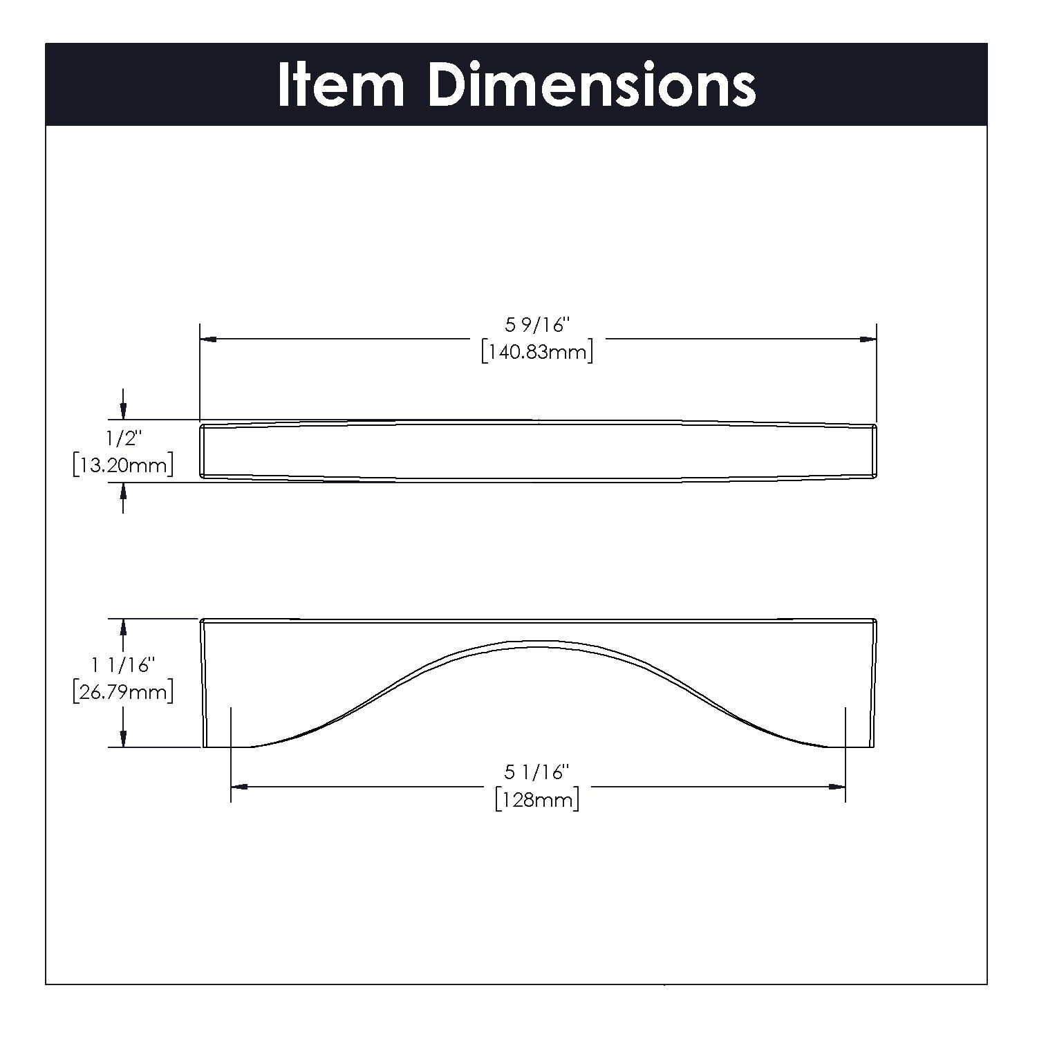 Belwith 5-1/16 Inch (128mm) Center to Center Channel Pull (B076150)