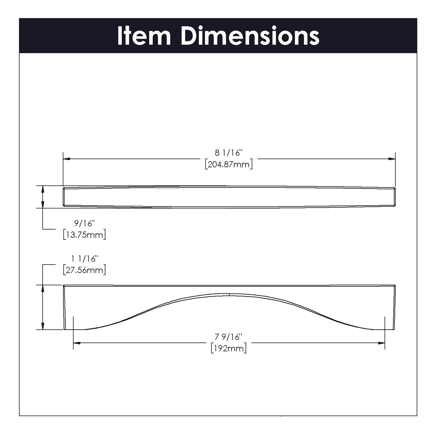 Belwith 7-9/16 Inch (192mm) Center to Center Channel Pull (B076152)