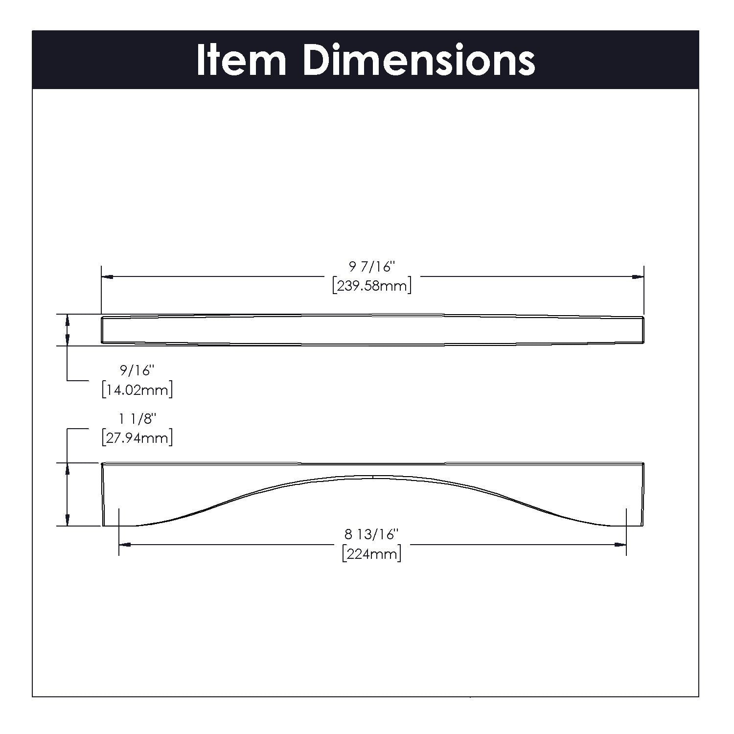 Belwith 8-13/16 Inch (224mm) Center to Center Channel Pull (B076153)