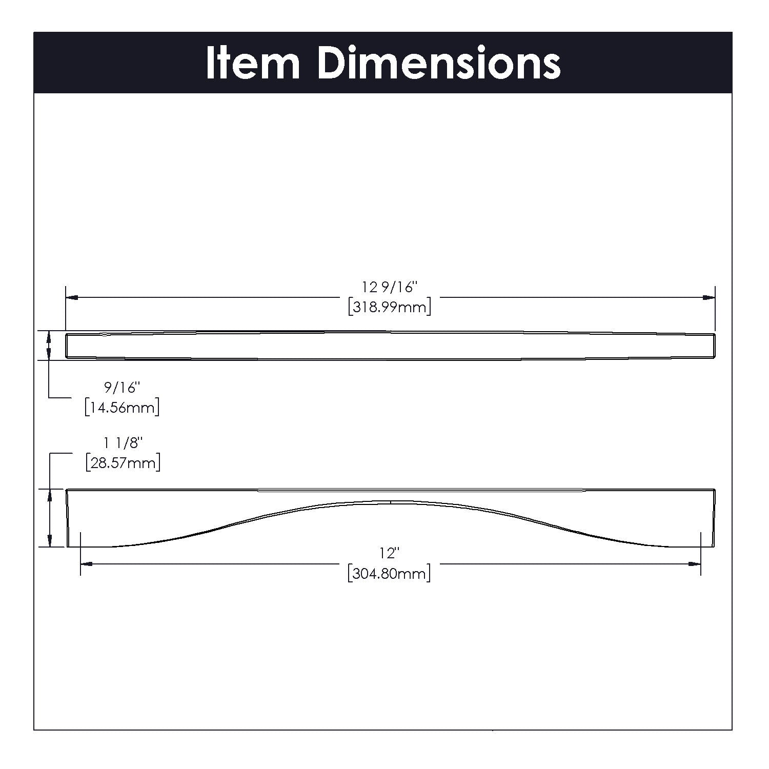 Belwith 12 Inch Center to Center Channel Pull (B076154)