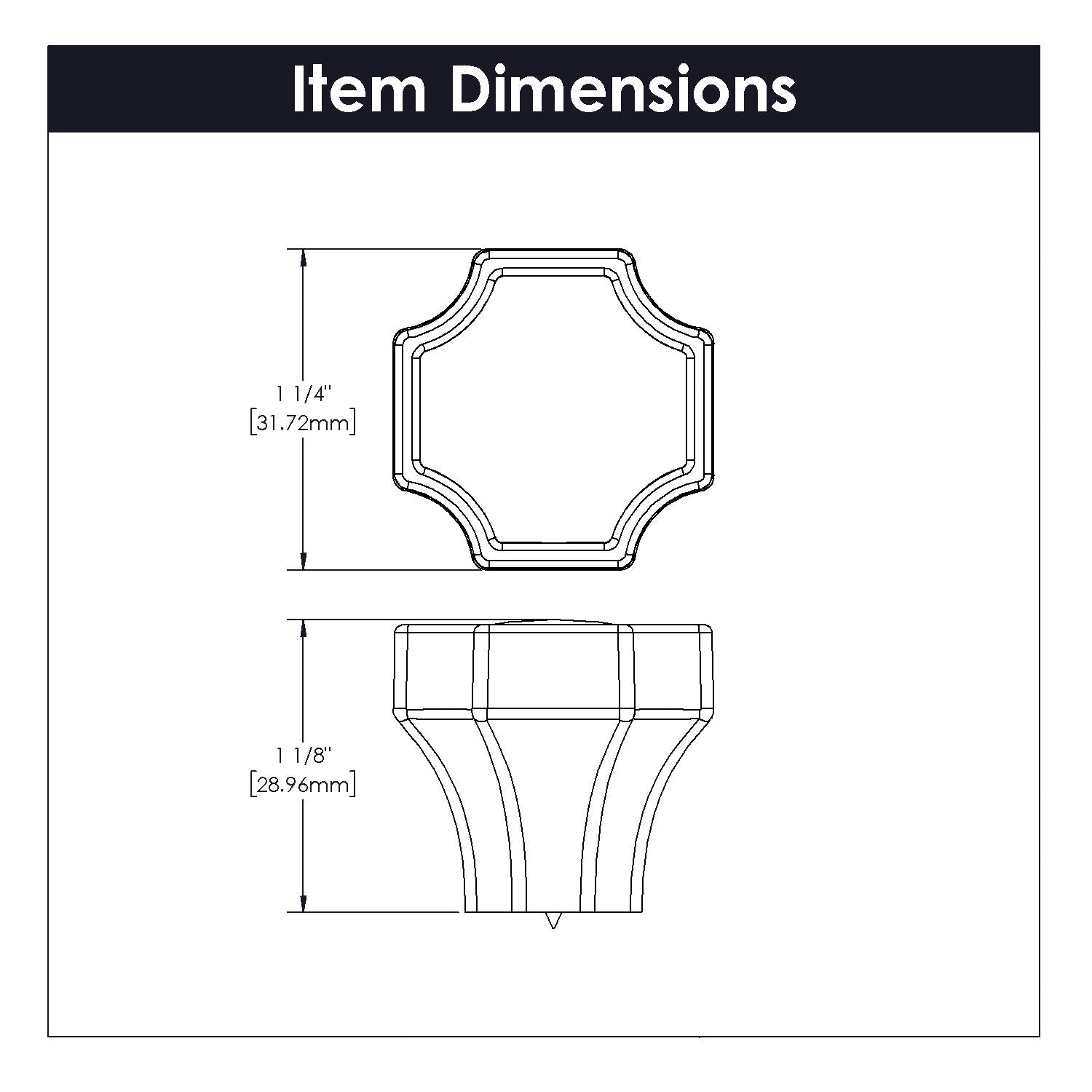 Belwith 1-1/4 Inch x 1-1/4 Inch Monarch Knob (B076636)