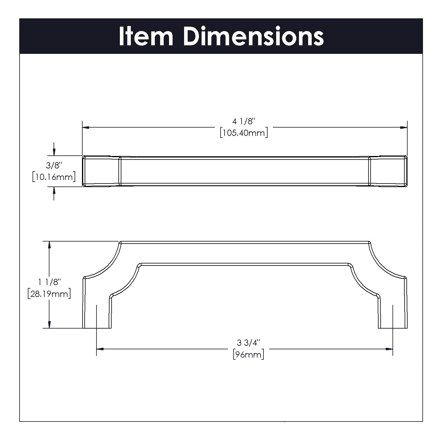 Belwith 3-3/4 Inch (96mm) Center to Center Monarch Pull (B076641)