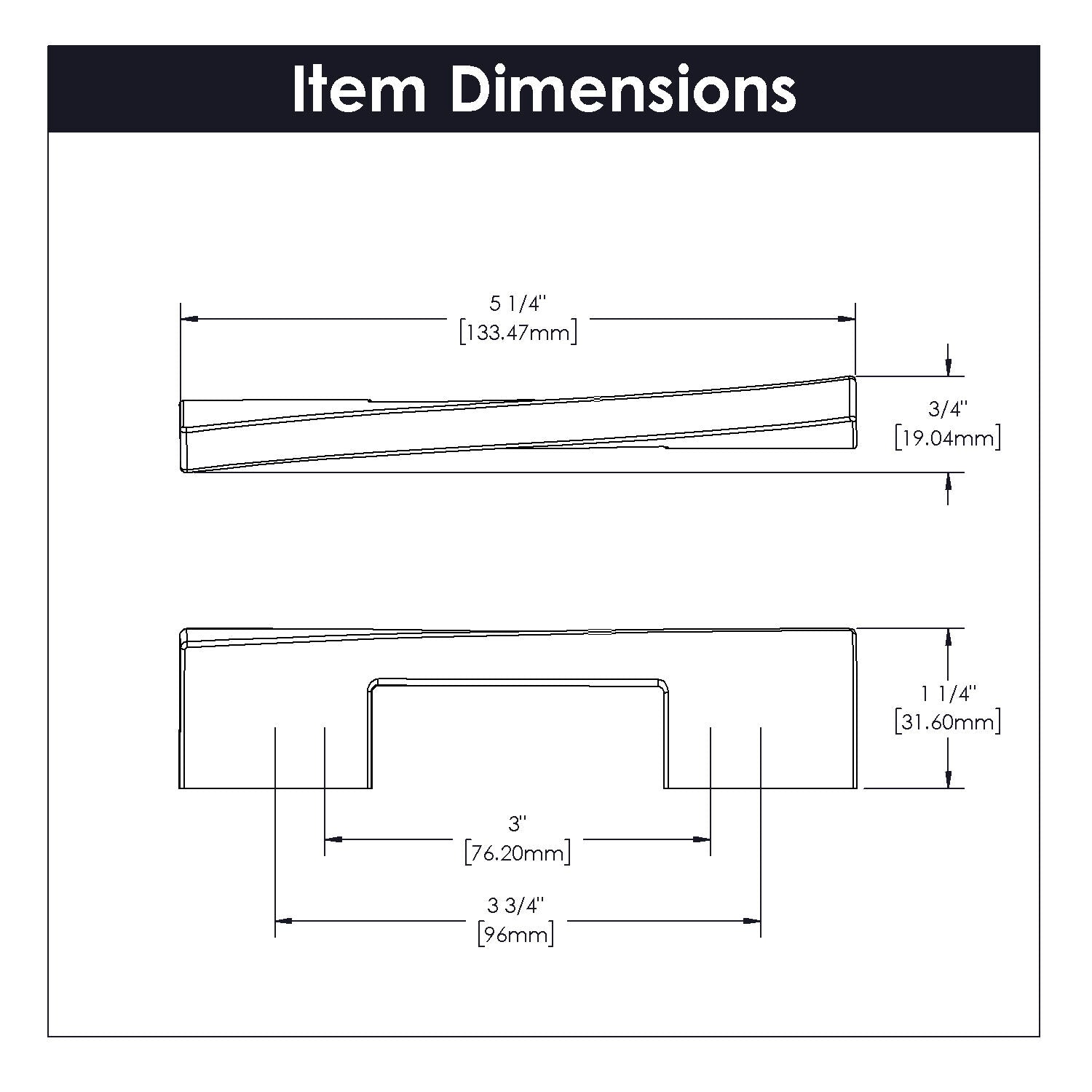 Belwith 3 Inch & 3-3/4 Inch (96mm) Center to Center Flex Pull (B076719)