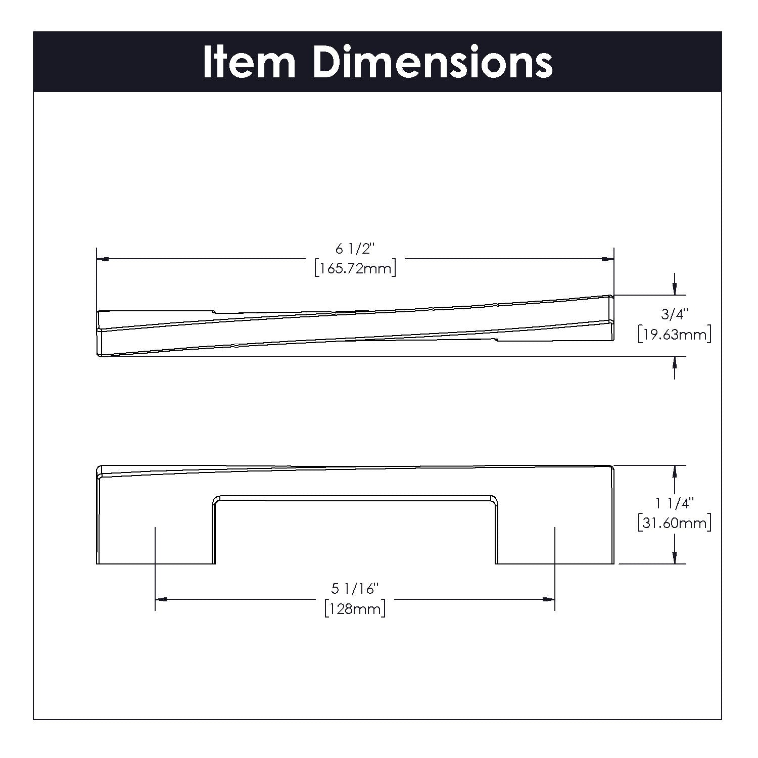 Belwith 5-1/16 Inch (128mm) Center to Center Flex Pull (B076720)