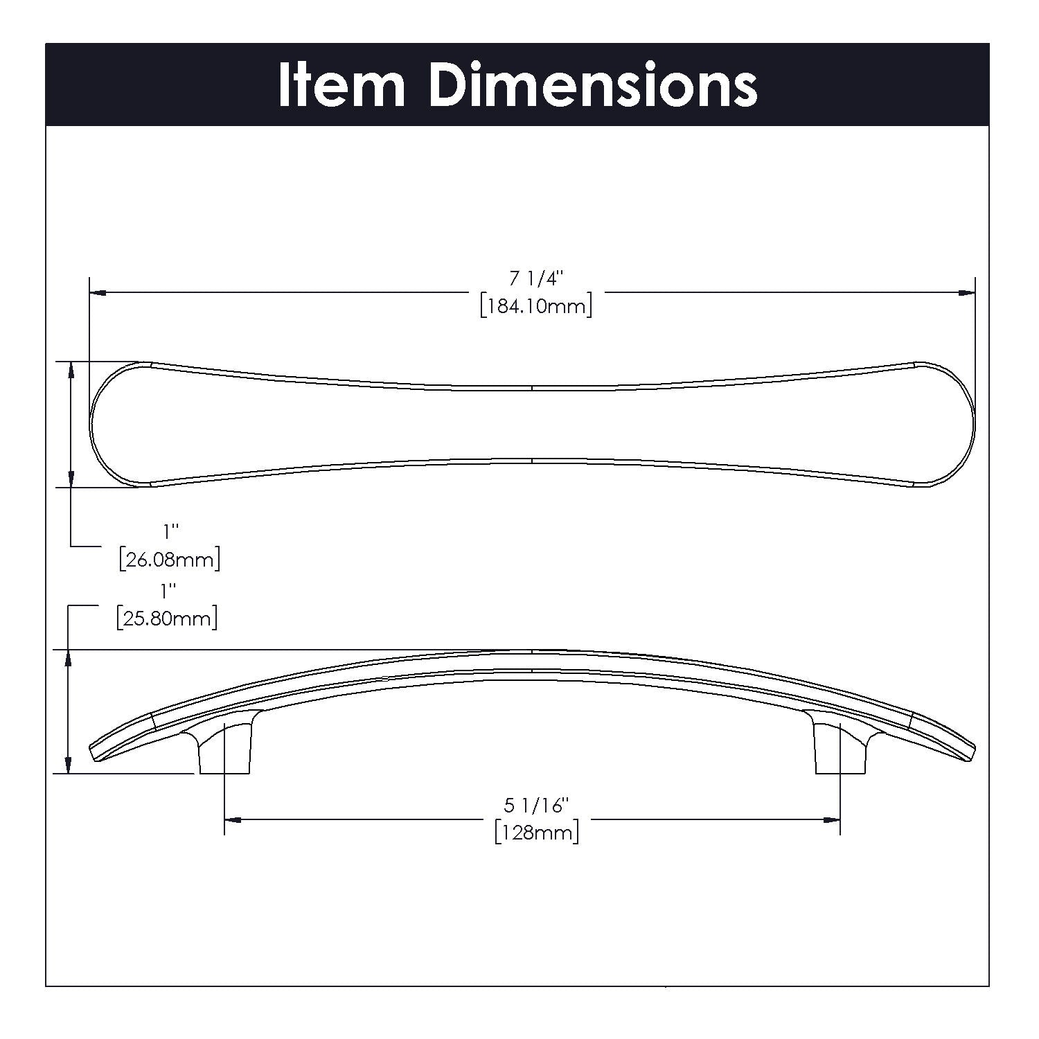 Belwith 5-1/16 Inch (128mm) Center to Center Vale Pull (B076861)