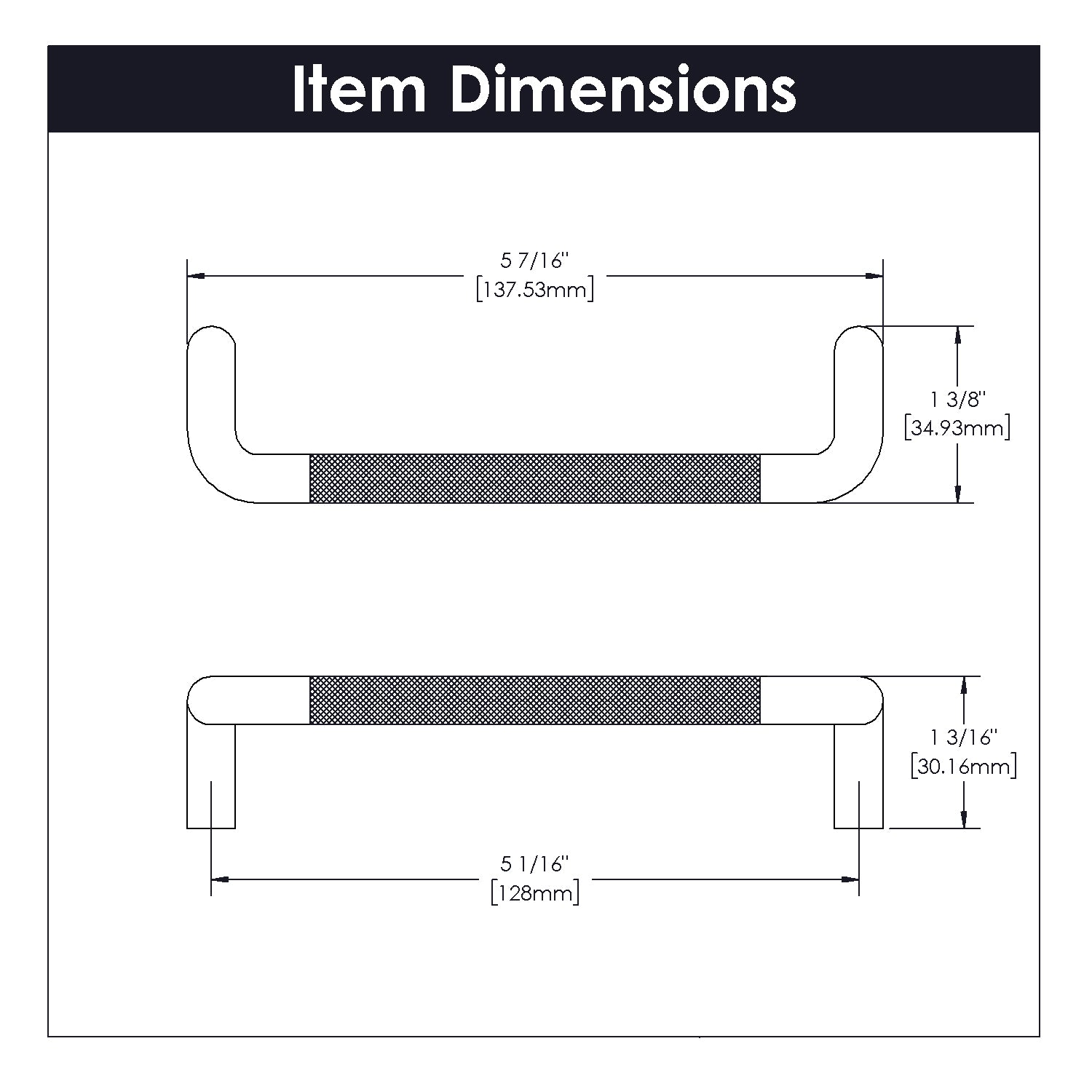 Belwith 5-1/16 Inch (128mm) Center to Center Verge Pull (B076873)