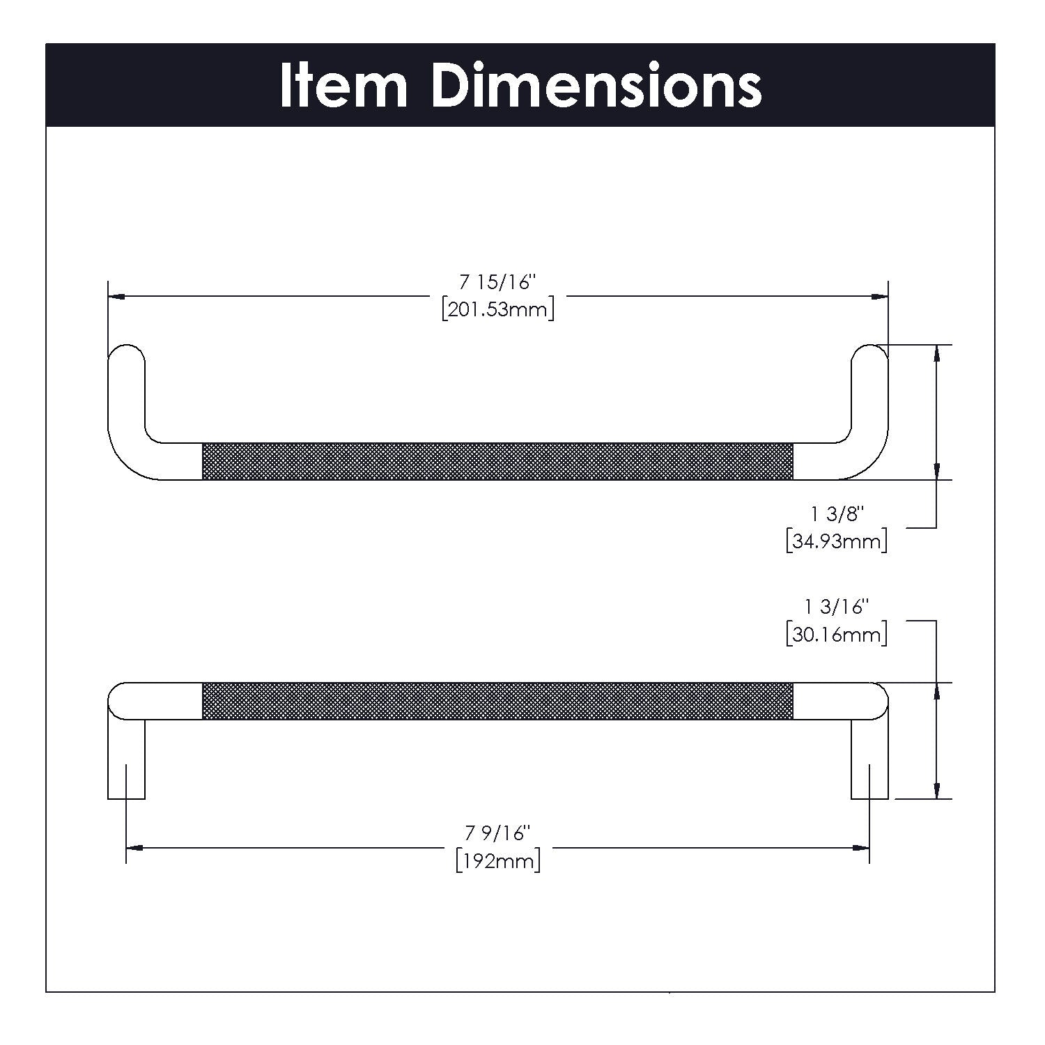 Belwith 7-9/16 Inch (192mm) Center to Center Verge Pull (B076877)
