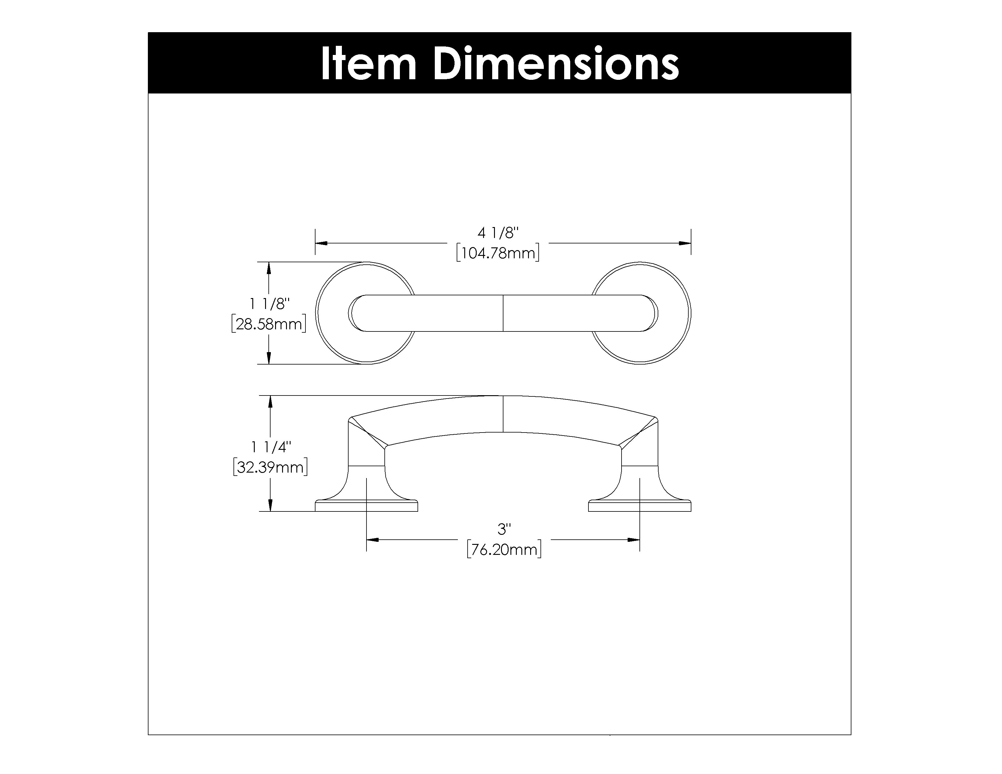 Belwith 3 Inch Center to Center Flare Pull (B077144)