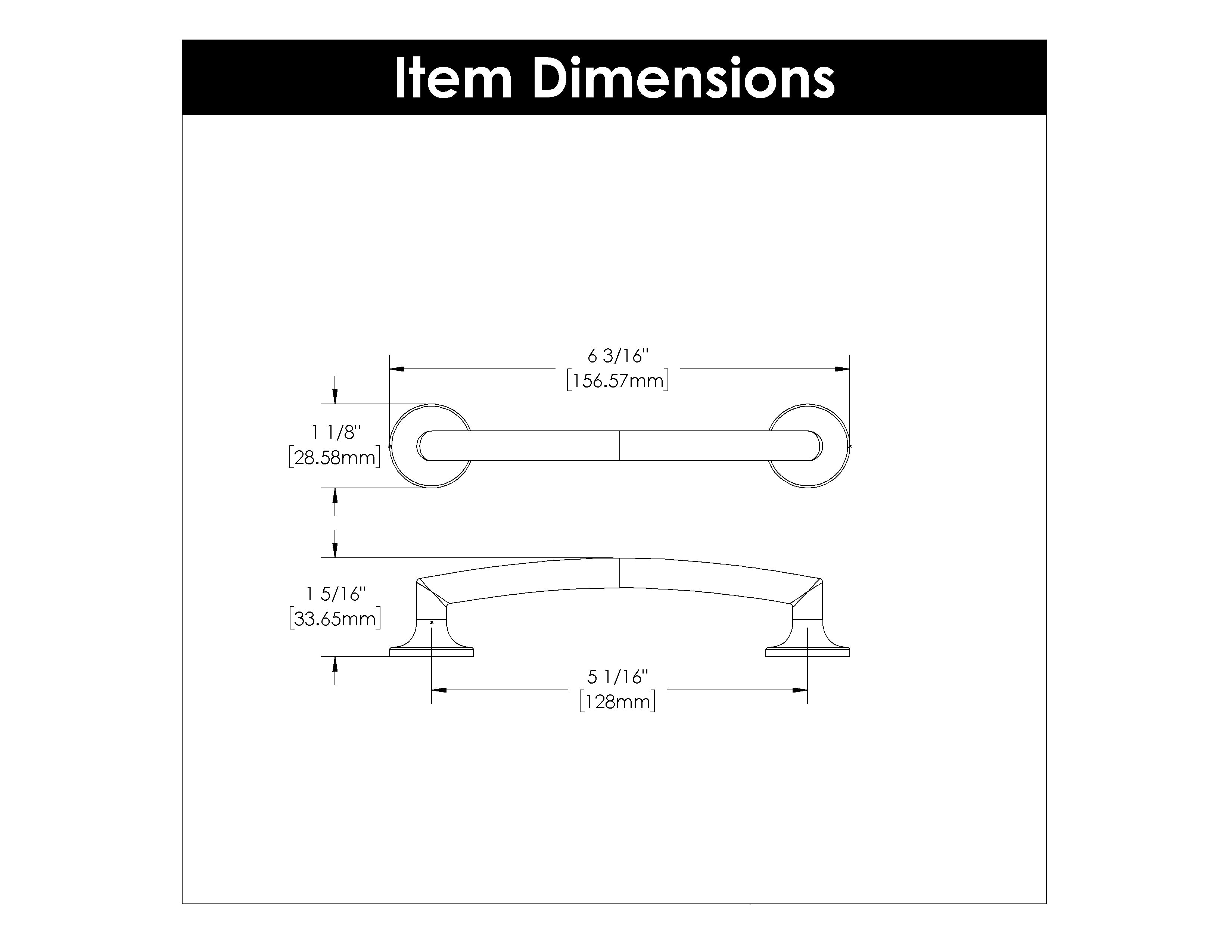 Belwith 5-1/16 Inch (128mm) Center to Center Flare Pull (B077146)