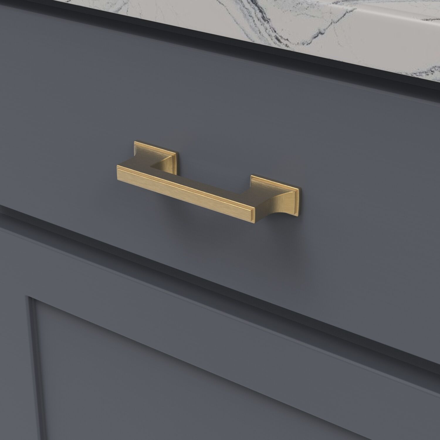 Belwith 3 Inch & 3-3/4 Inch (96mm) Center to Center Brownstone Pull (B077461)
