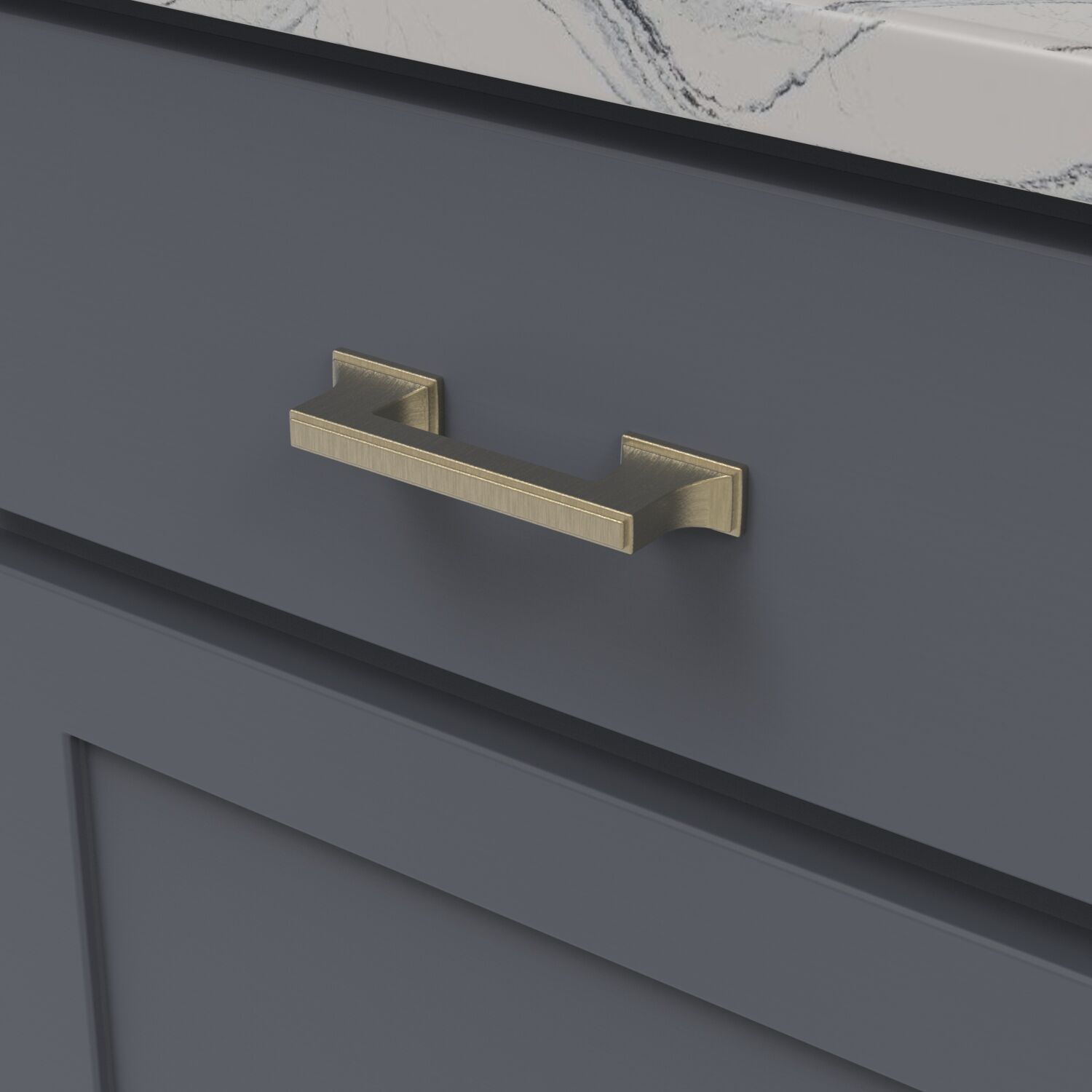 Belwith 3 Inch & 3-3/4 Inch (96mm) Center to Center Brownstone Pull (B077461)