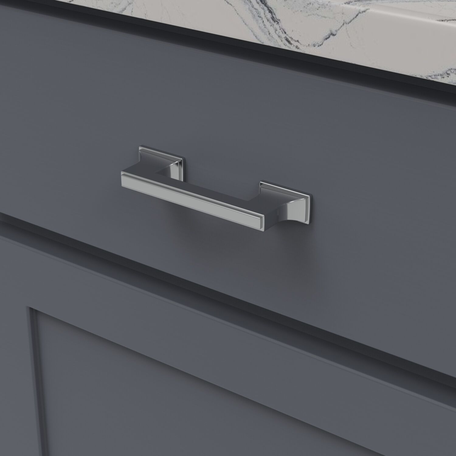 Belwith 3 Inch & 3-3/4 Inch (96mm) Center to Center Brownstone Pull (B077461)