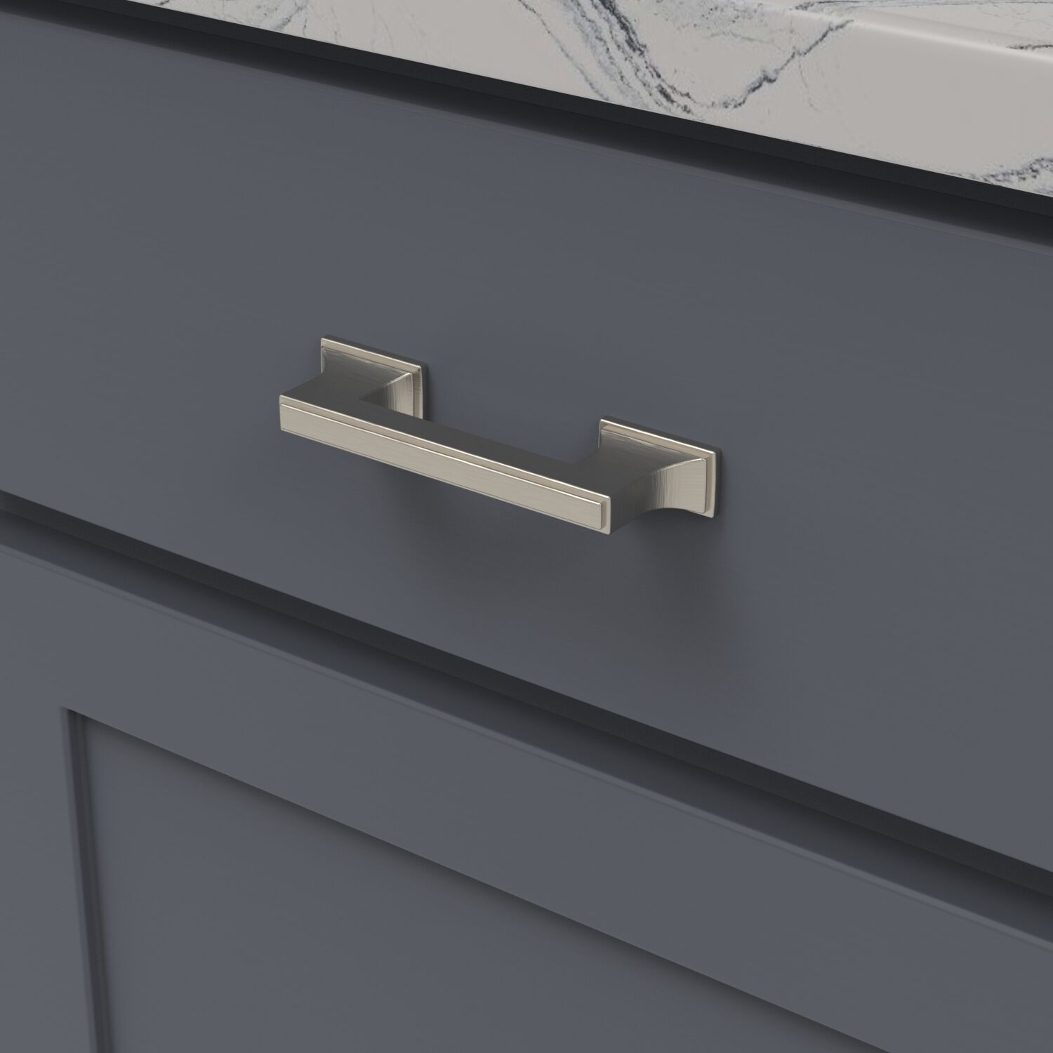 Belwith 3 Inch & 3-3/4 Inch (96mm) Center to Center Brownstone Pull (B077461)