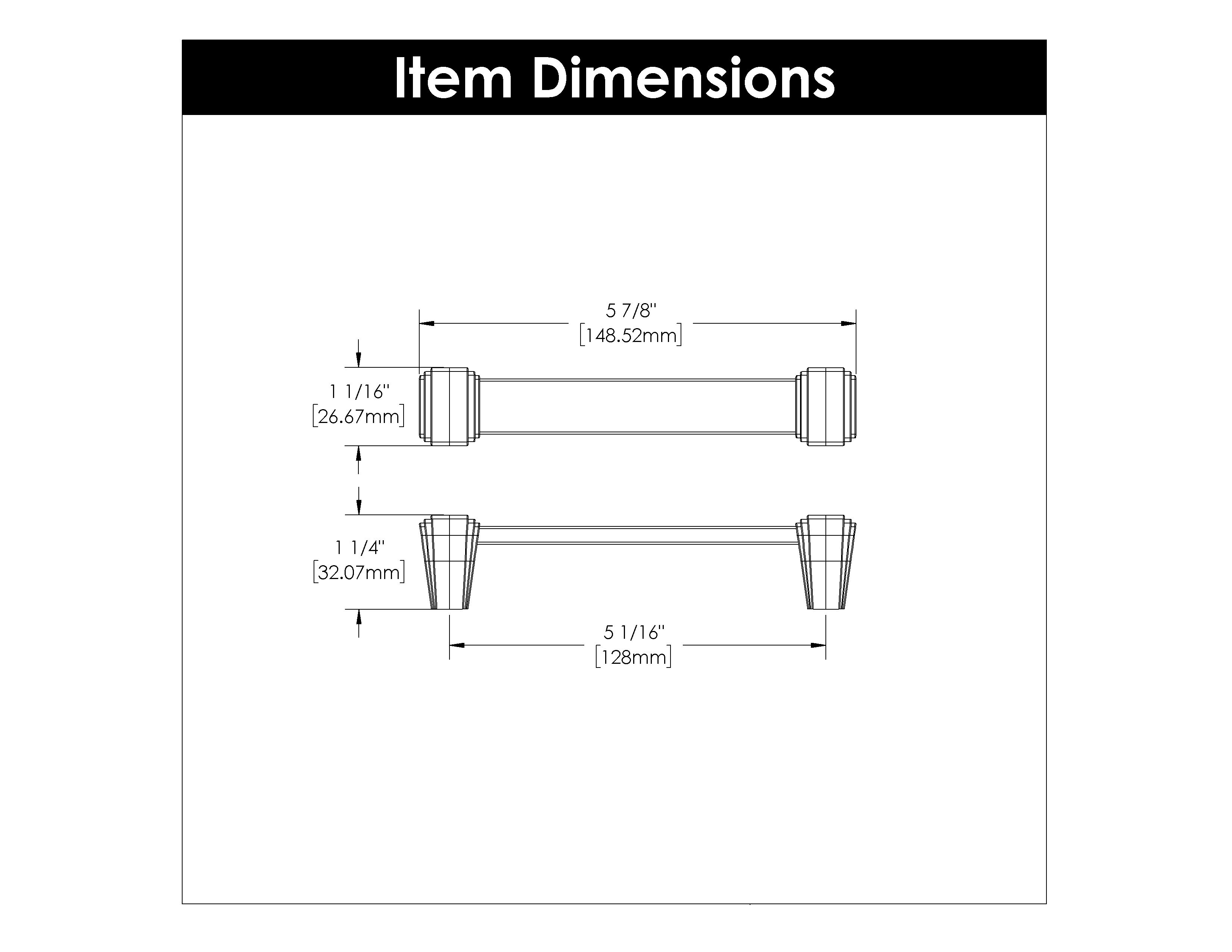 Belwith 5-1/16 Inch (128mm) Center to Center Belleclaire Pull (B077504)
