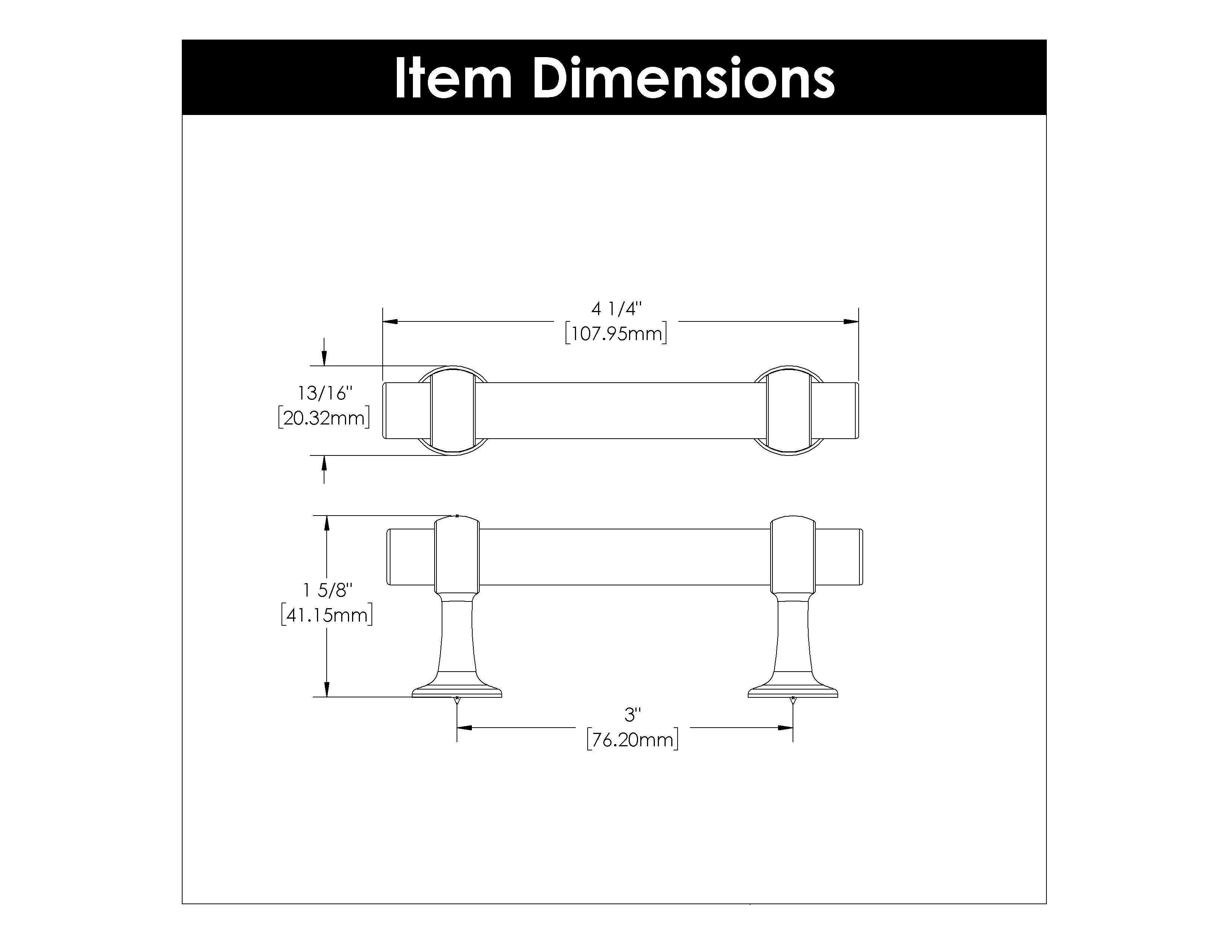 Belwith 3 Inch Center to Center Ostia Pull (B077522)