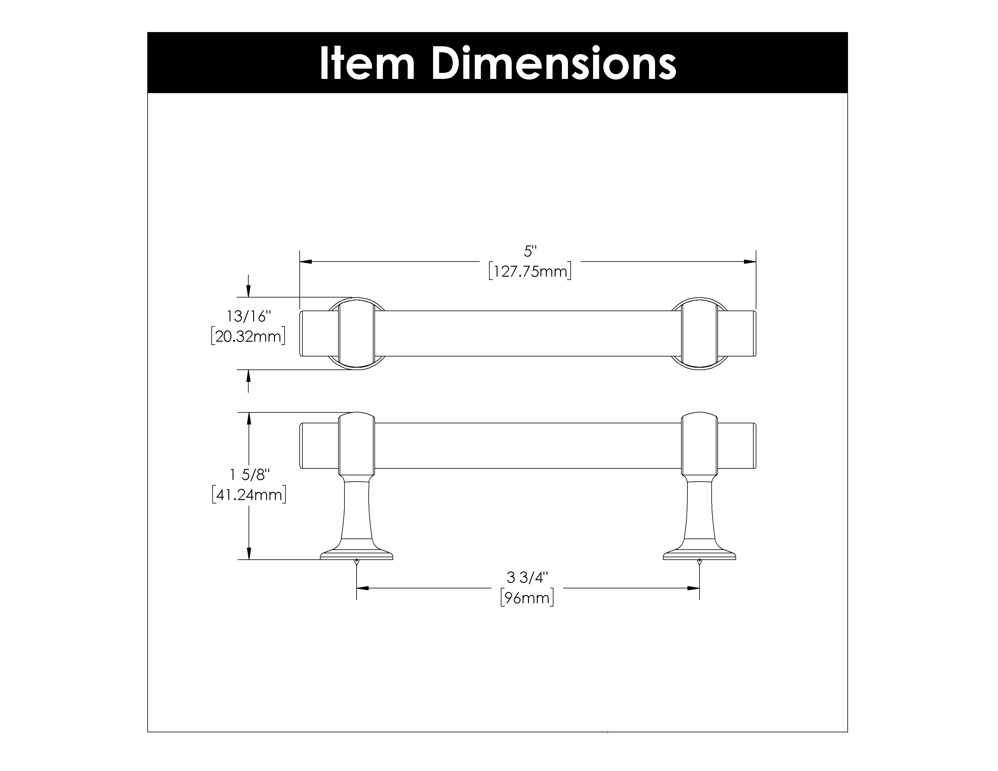 Belwith 3-3/4 Inch (96mm) Center to Center Ostia Pull (B077523)