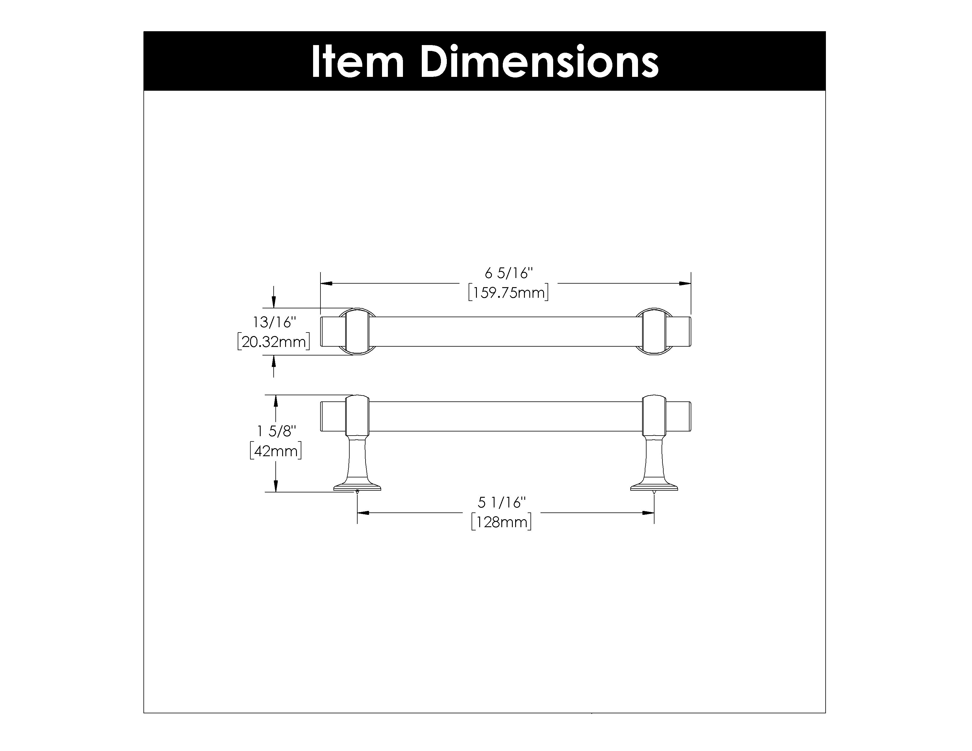 Belwith 5-1/16 Inch (128mm) Center to Center Ostia Pull (B077524)