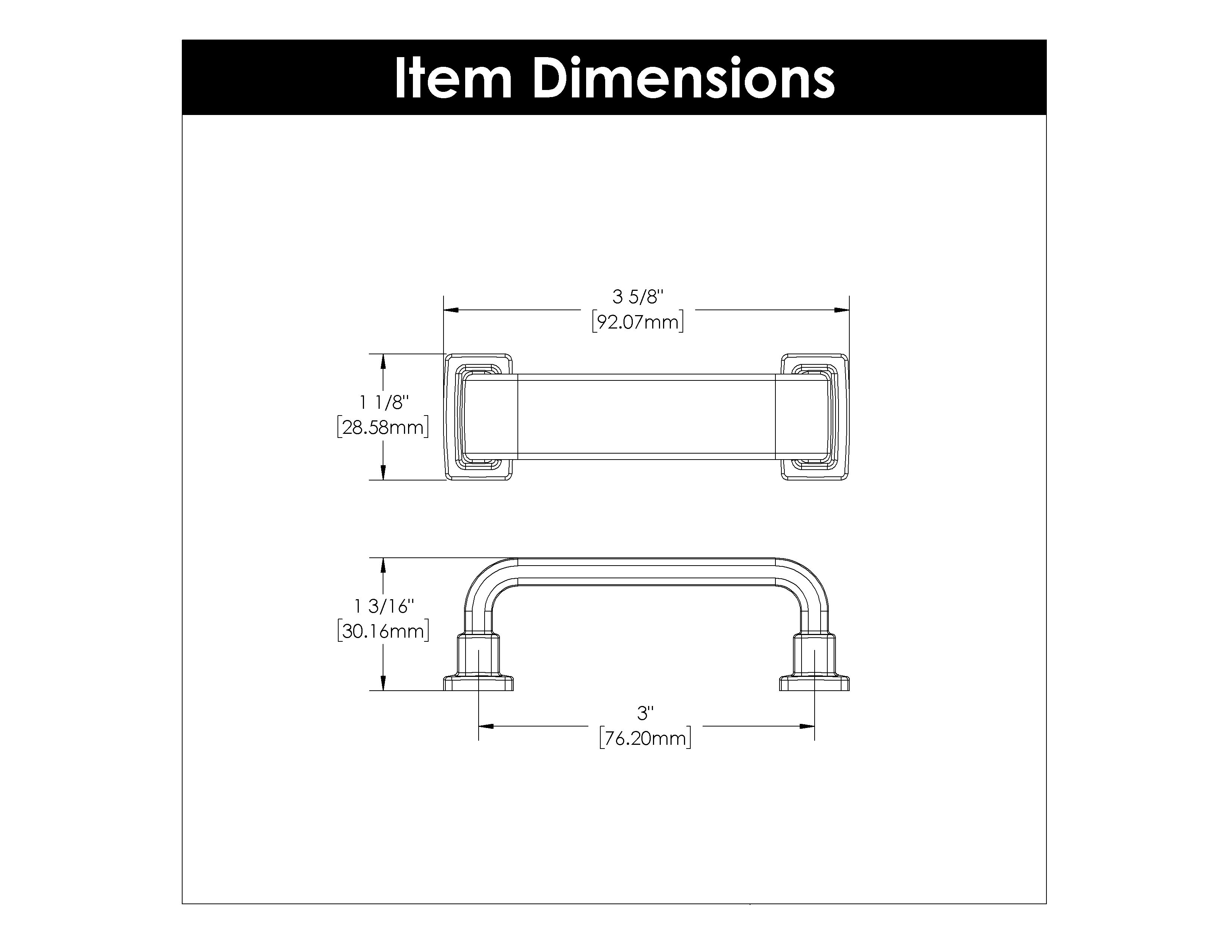 Belwith 3 Inch Center to Center Brighton Pull (B077892)
