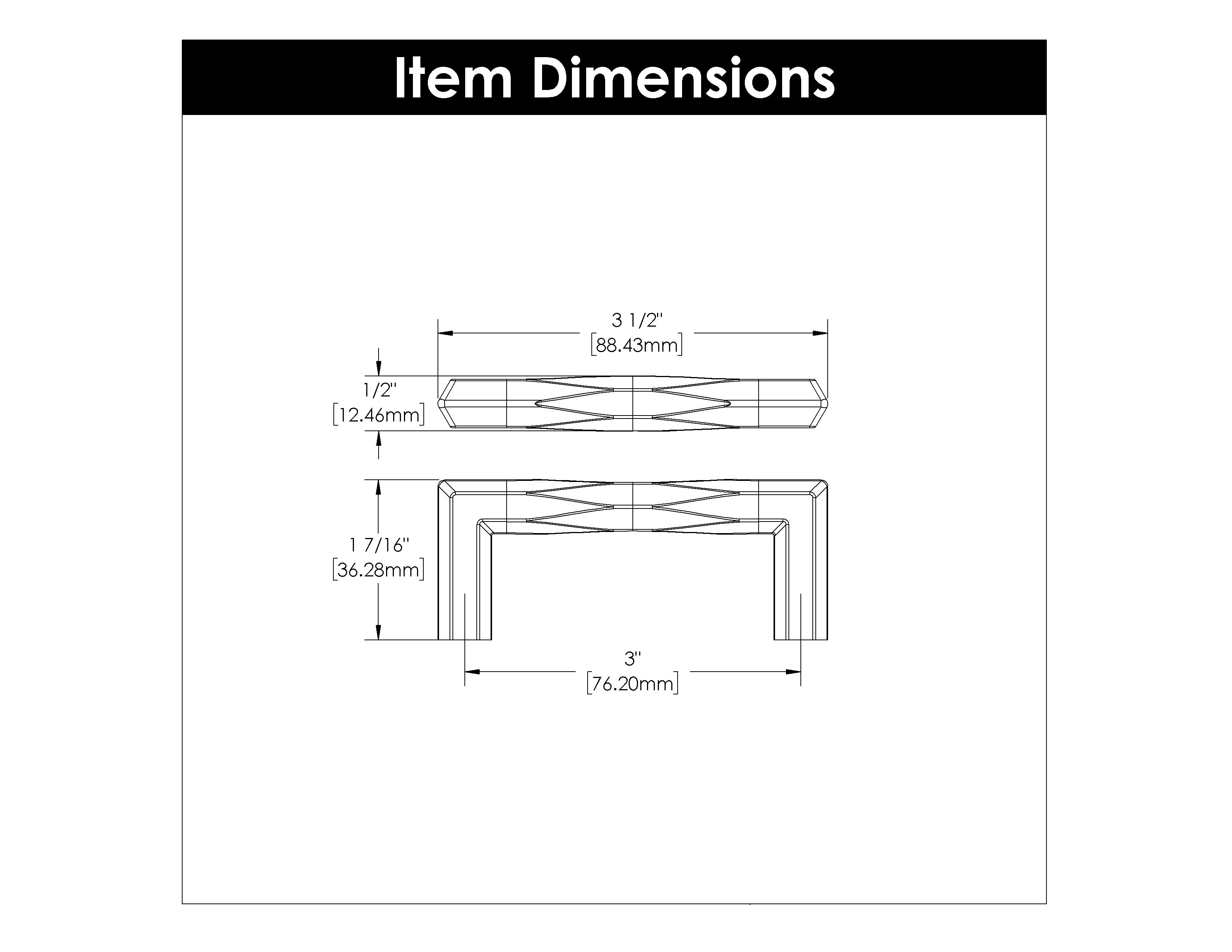 Belwith 3 Inch Center to Center Seraphin Pull (B077904)