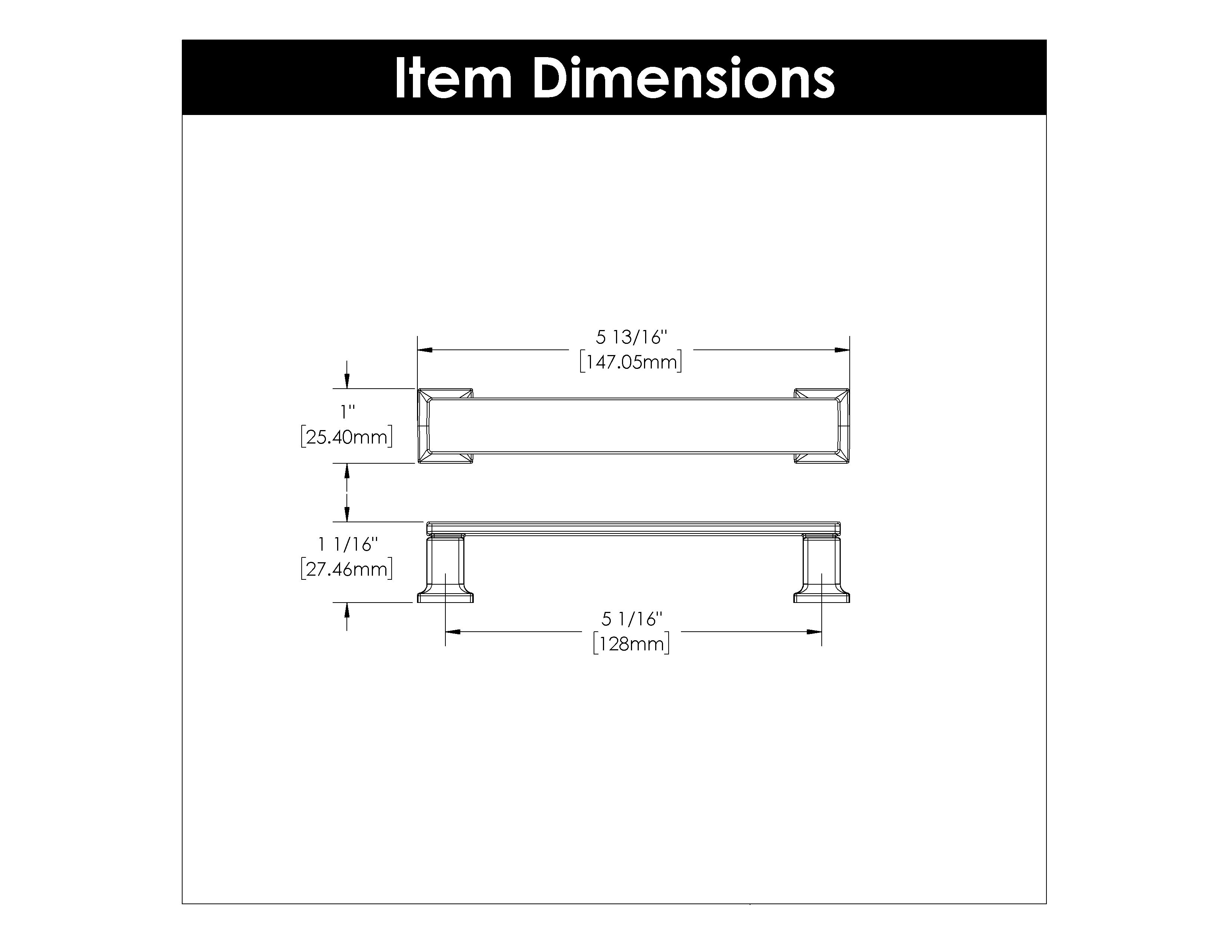 Belwith 5-1/16 Inch (128mm) Center to Center Cambridge Pull (B077927)