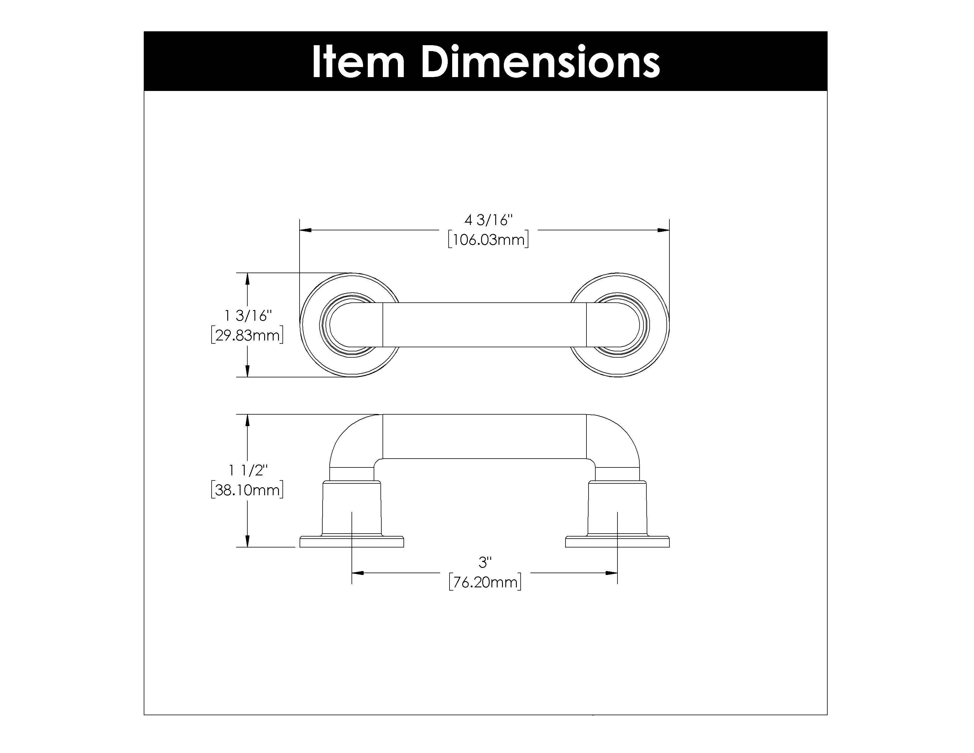 Belwith 3 Inch Center to Center Urbane Pull (B077946)