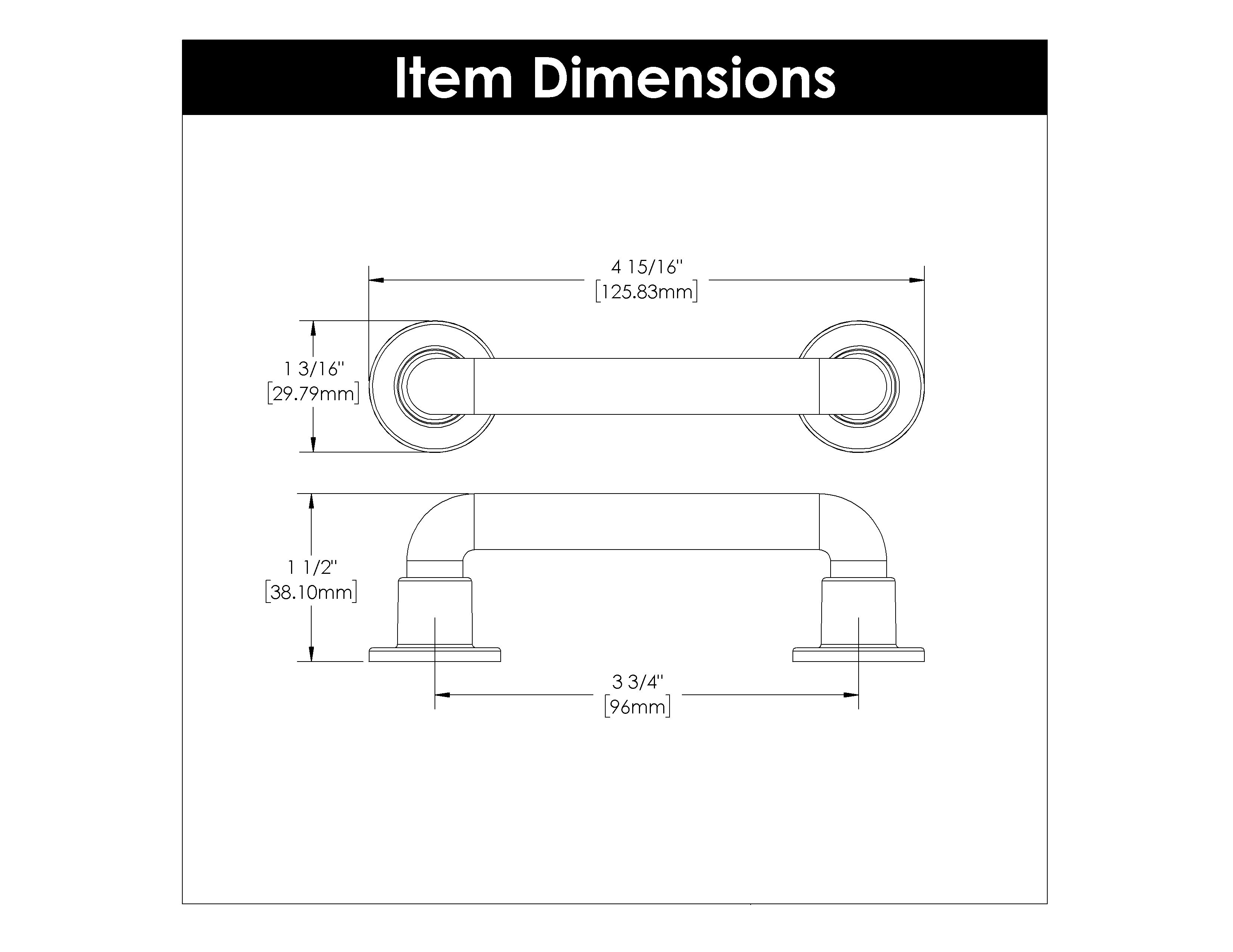Belwith 3-3/4 Inch (96mm) Center to Center Urbane Pull (B077947)