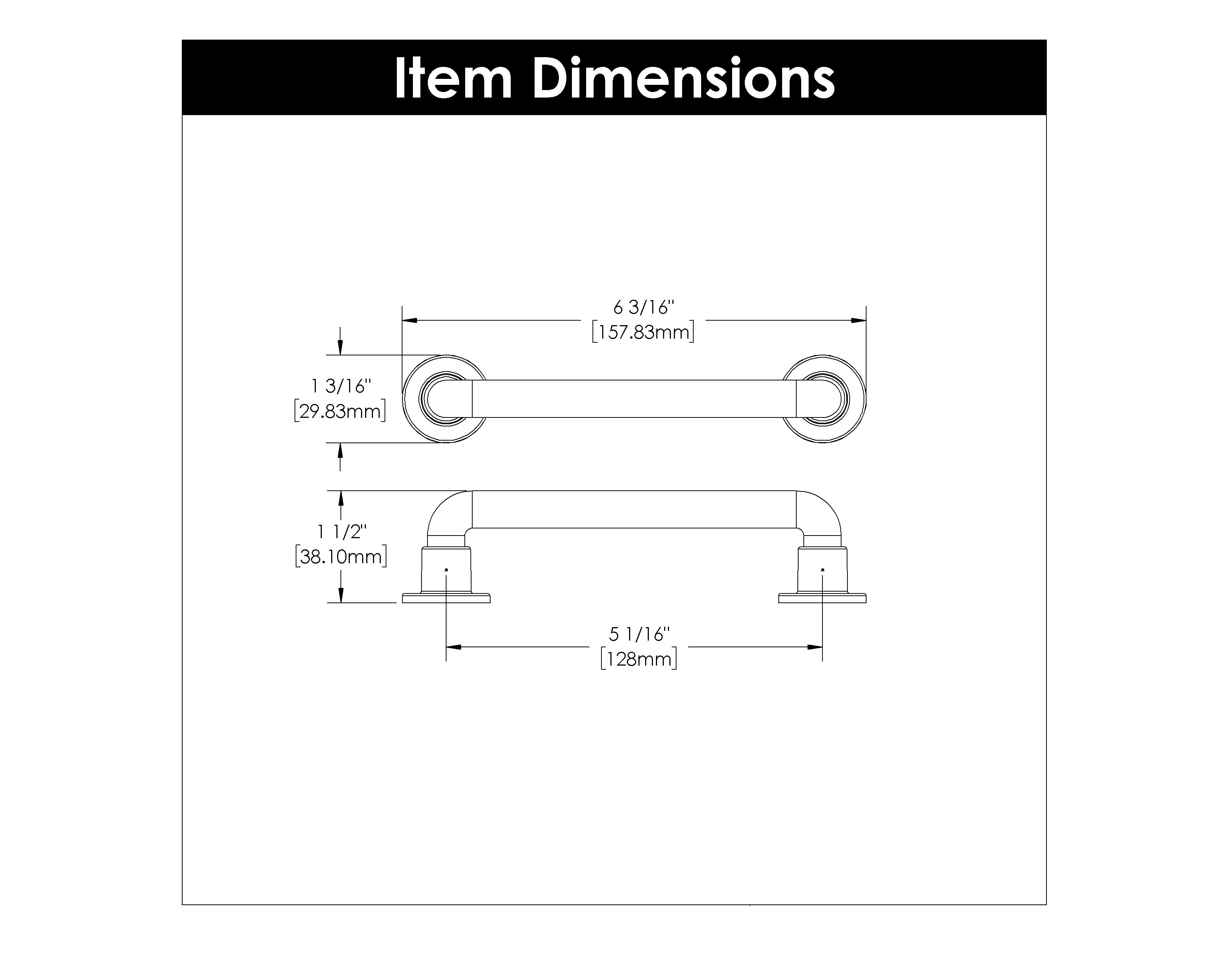 Belwith 5-1/16 Inch (128mm) Center to Center Urbane Pull (B077948)