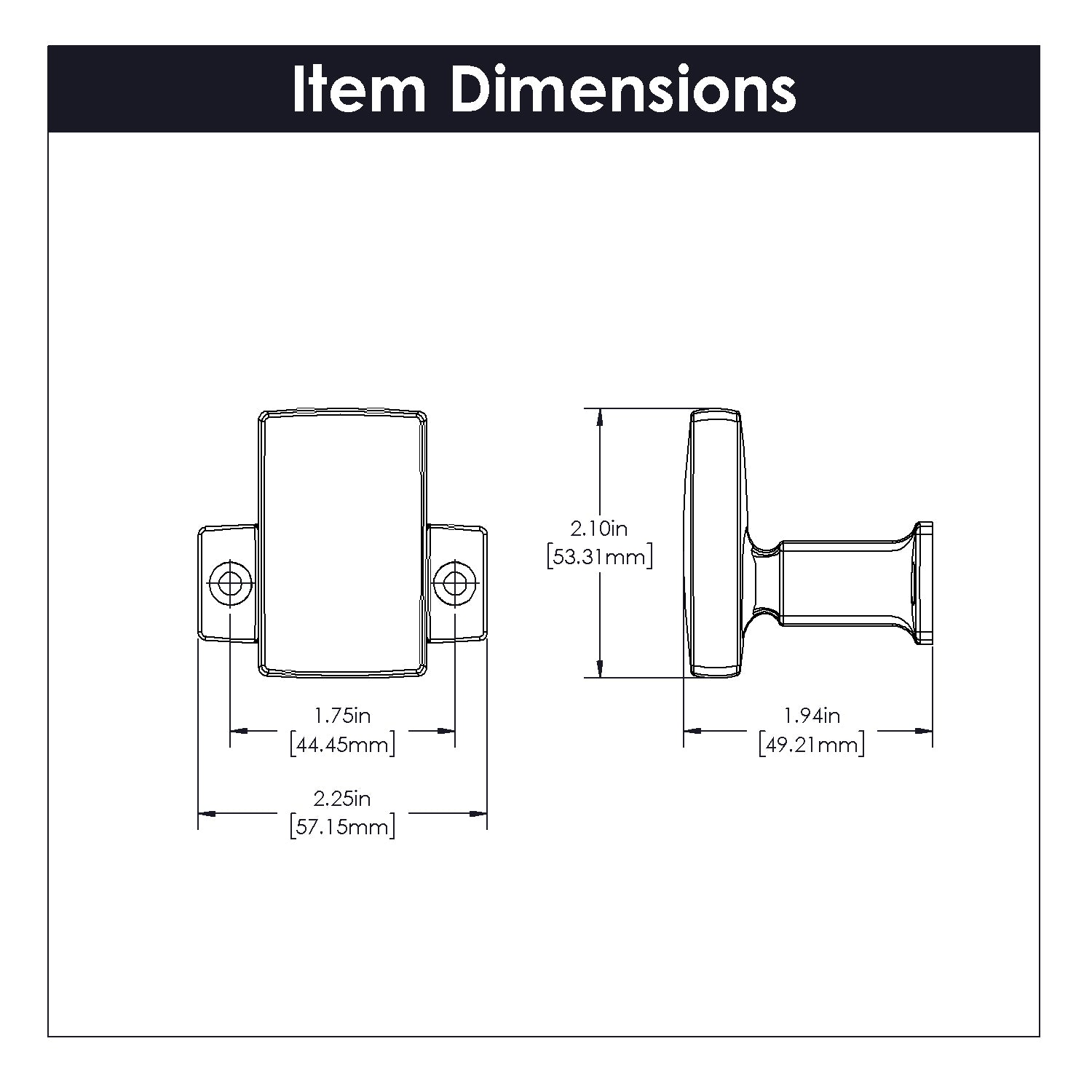 Belwith 1-3/4 Inch Center to Center Cambridge Hook (B077962)