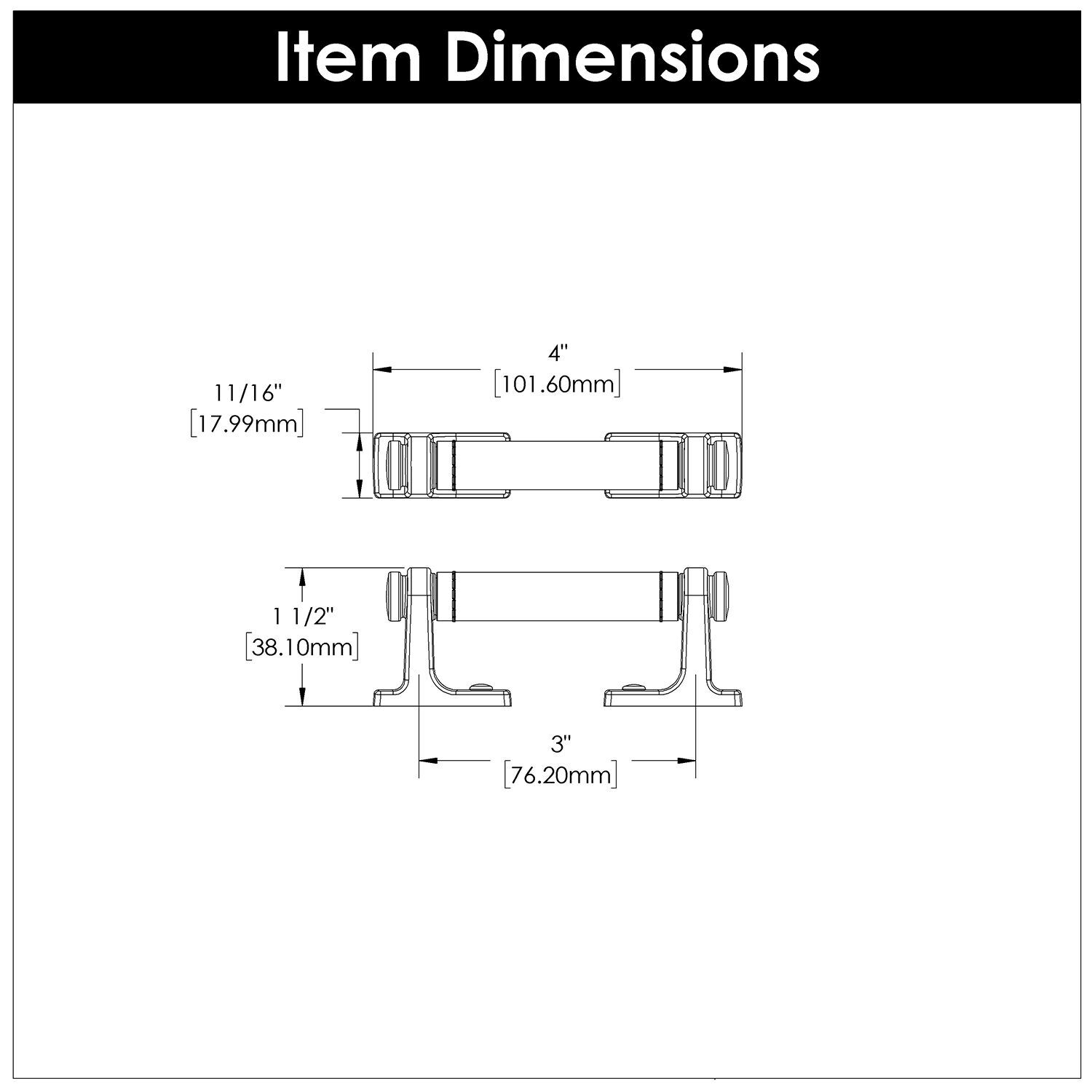 Belwith 3 Inch Center to Center Reserve Pull (B077978)
