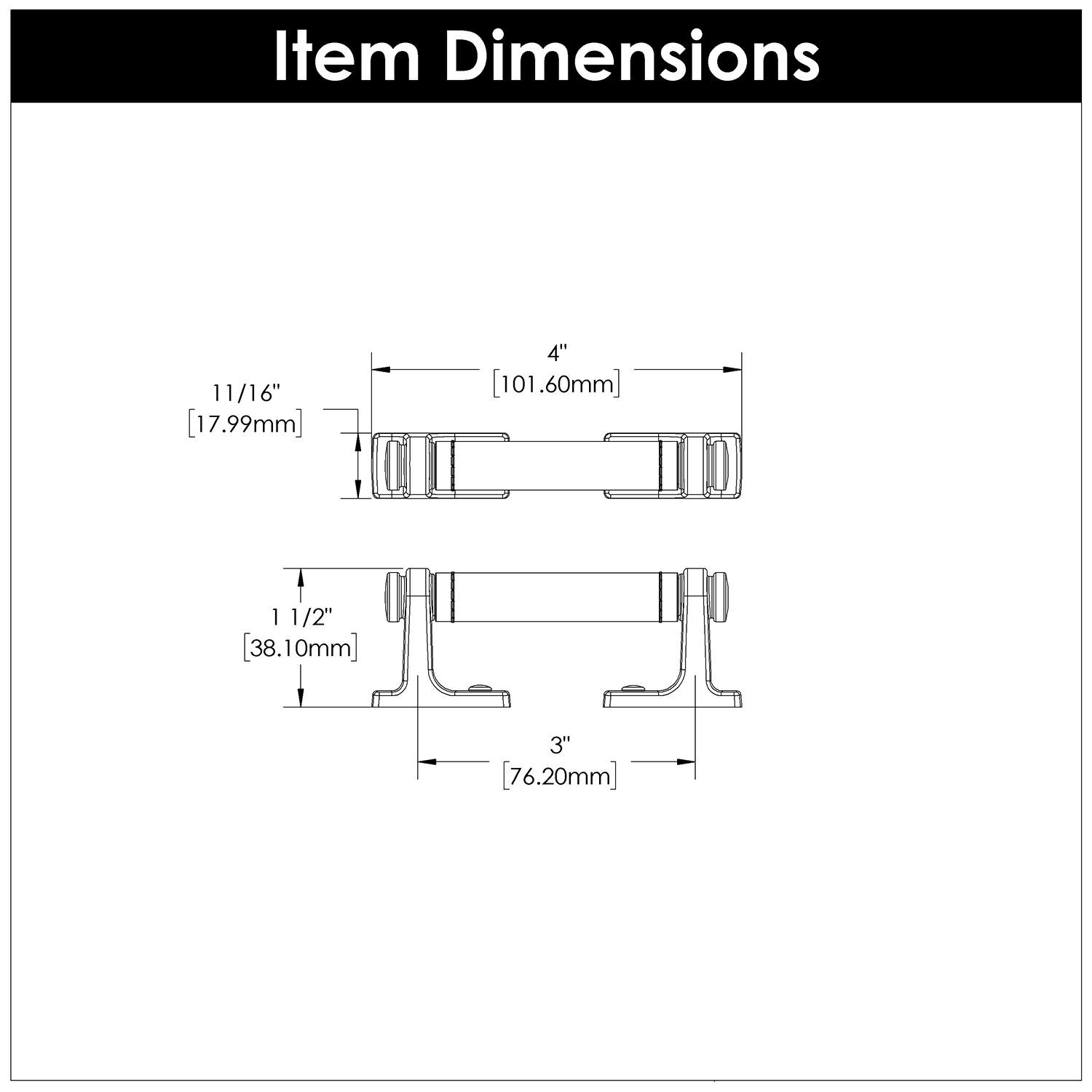 Belwith 3 Inch Center to Center Reserve Pull (B077978)