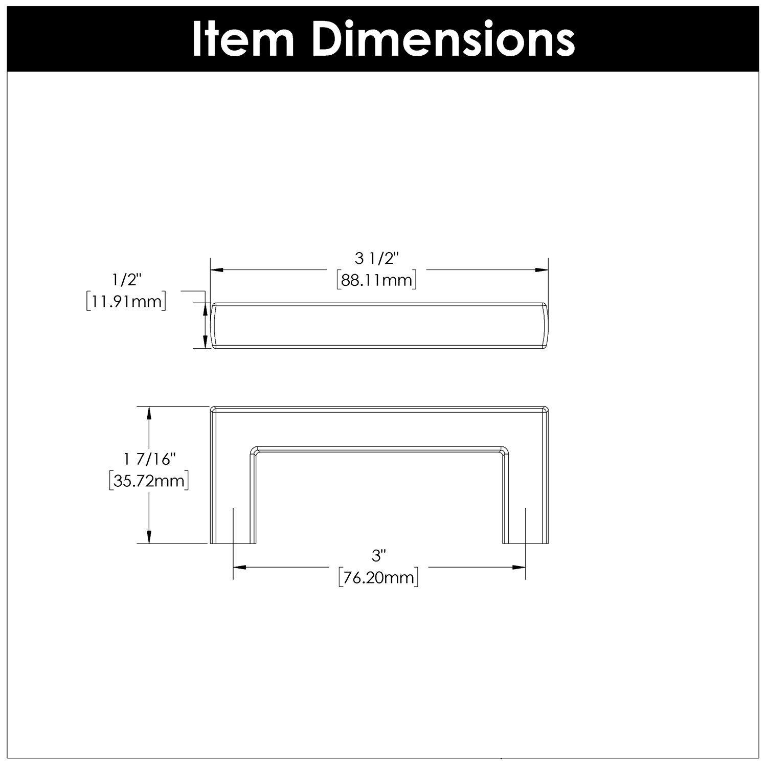 Belwith 3 Inch Center to Center Coventry Pull (B077987)