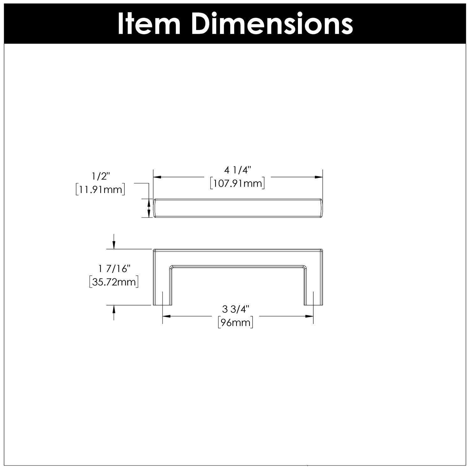 Belwith 3-3/4 Inch (96mm) Center to Center Coventry Pull (B077988)