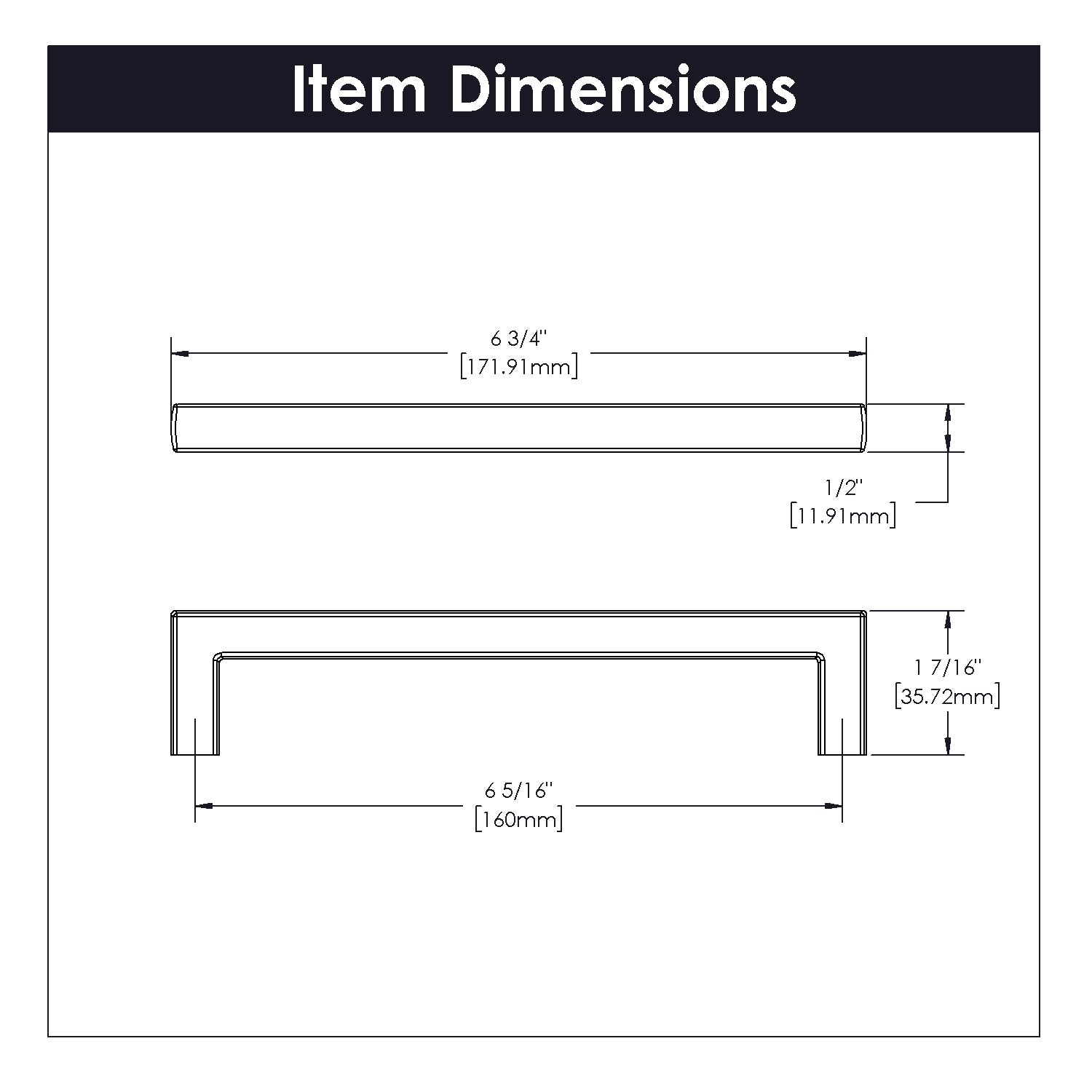 Belwith 6-5/16 Inch (160mm) Center to Center Coventry Pull (B077990)
