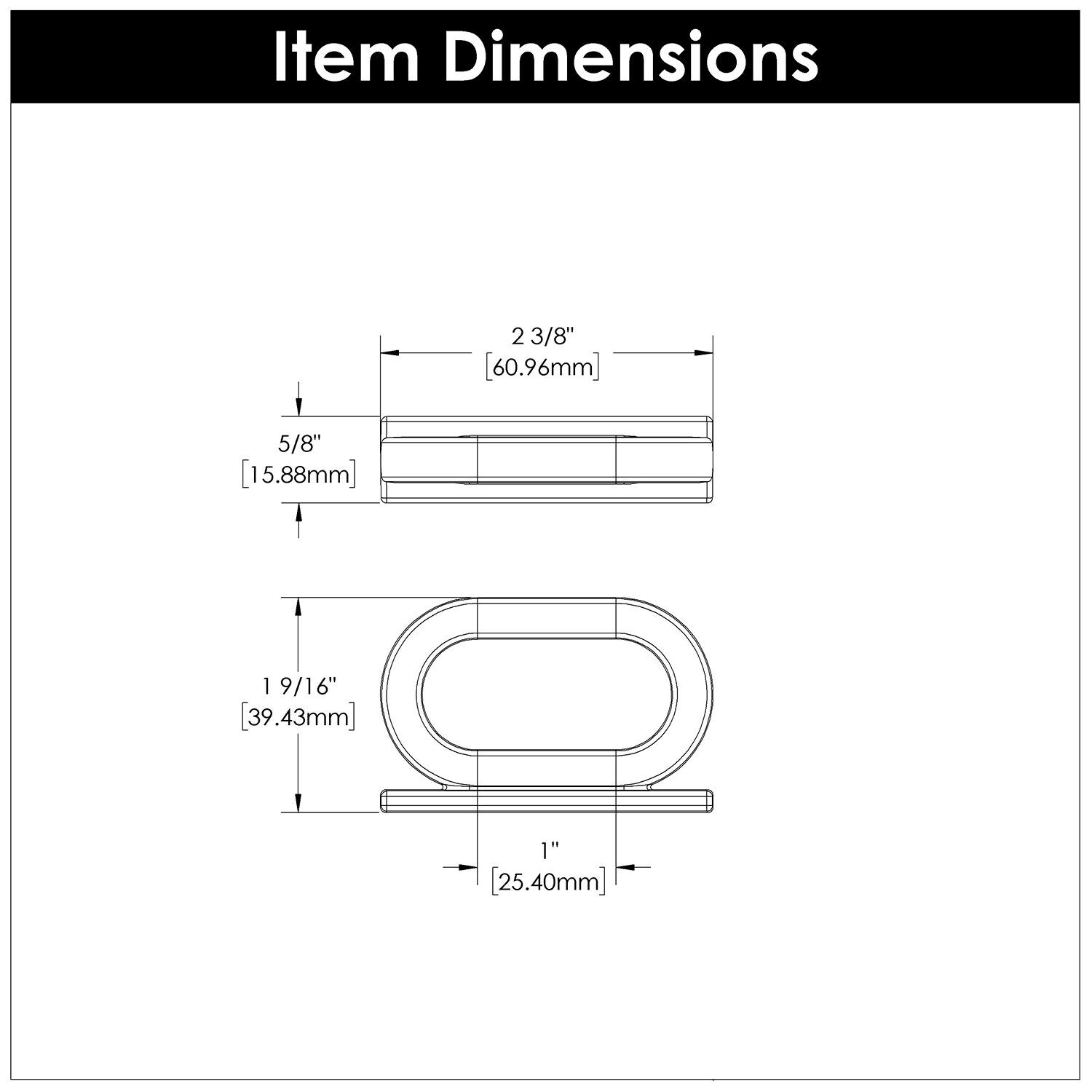 Belwith 1 Inch Center to Center Corsa Pull (B078784)