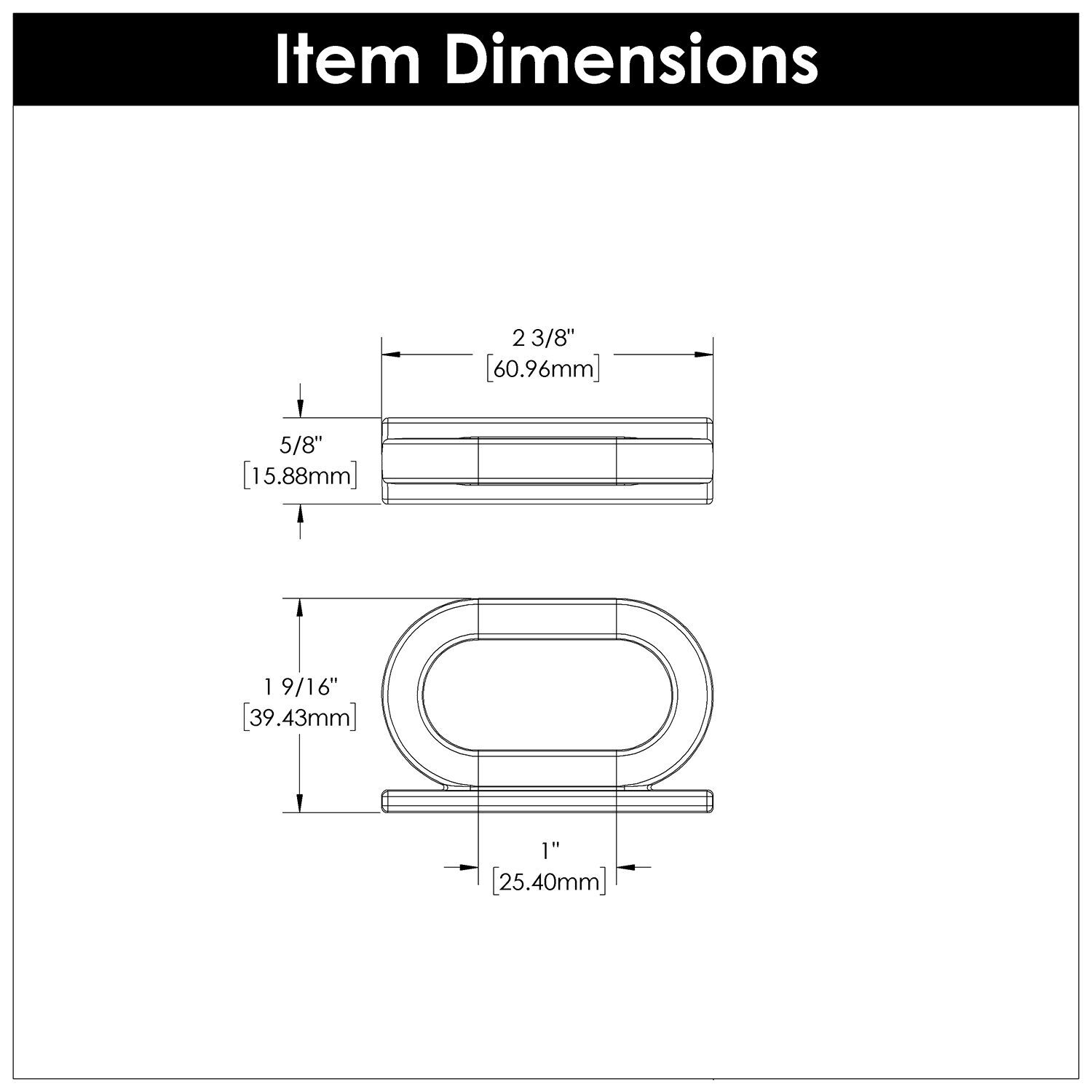Belwith 1 Inch Center to Center Corsa Pull (B078784)