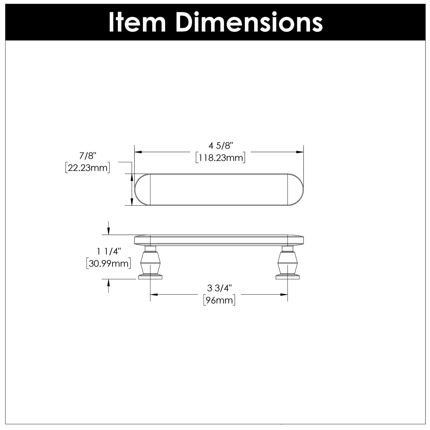 Belwith 3-3/4 Inch (96mm) Center to Center Anders Pull (B078789)