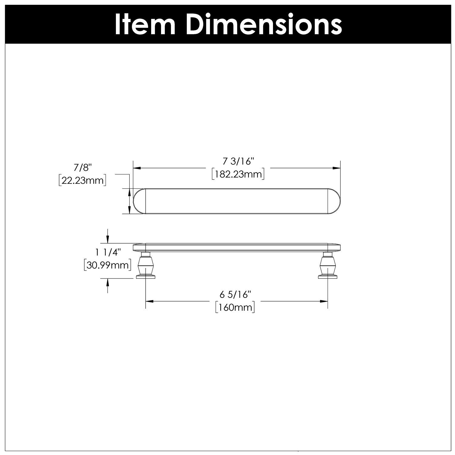 Belwith 6-5/16 Inch (160mm) Center to Center Anders Pull (B078791)