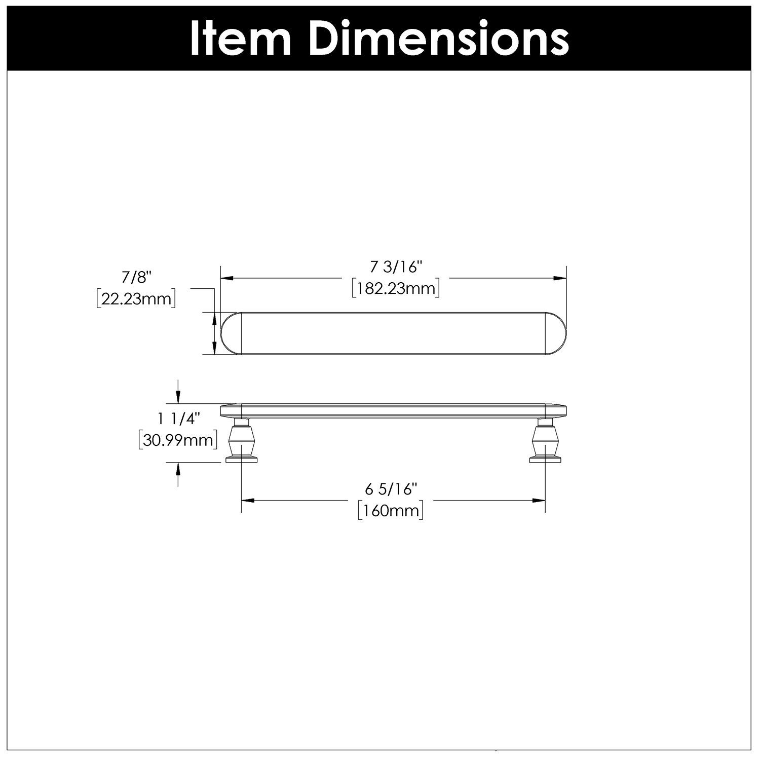 Belwith 6-5/16 Inch (160mm) Center to Center Anders Pull (B078791)