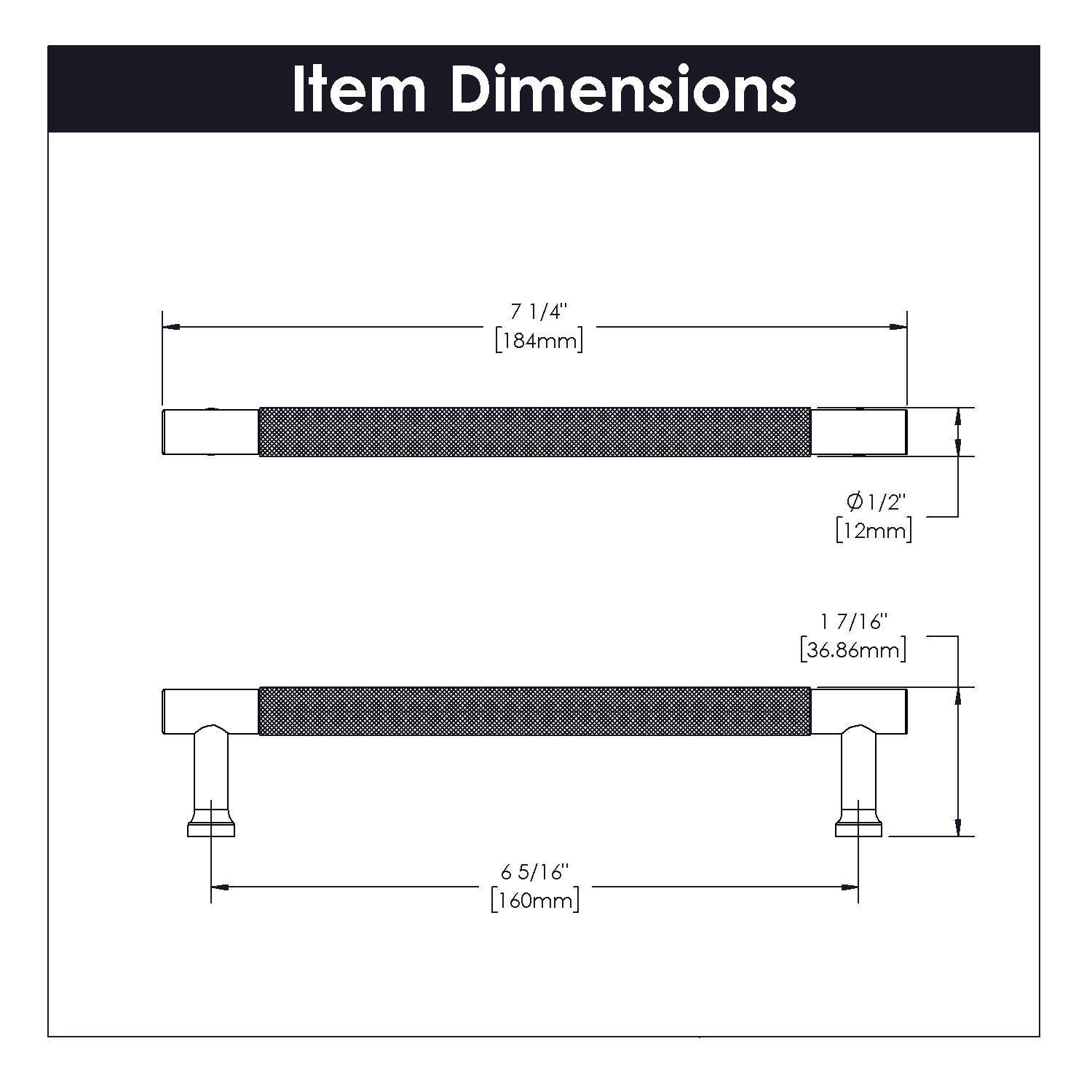Belwith 6-5/16 Inch (160mm) Center to Center Verge Pull (B079414)