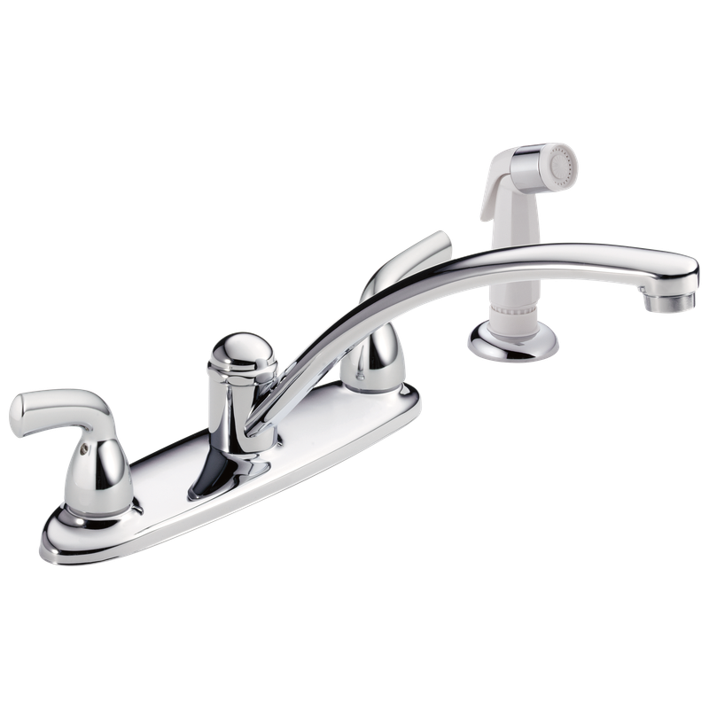 Delta Foundations® Two Handle Kitchen Faucet with Spray